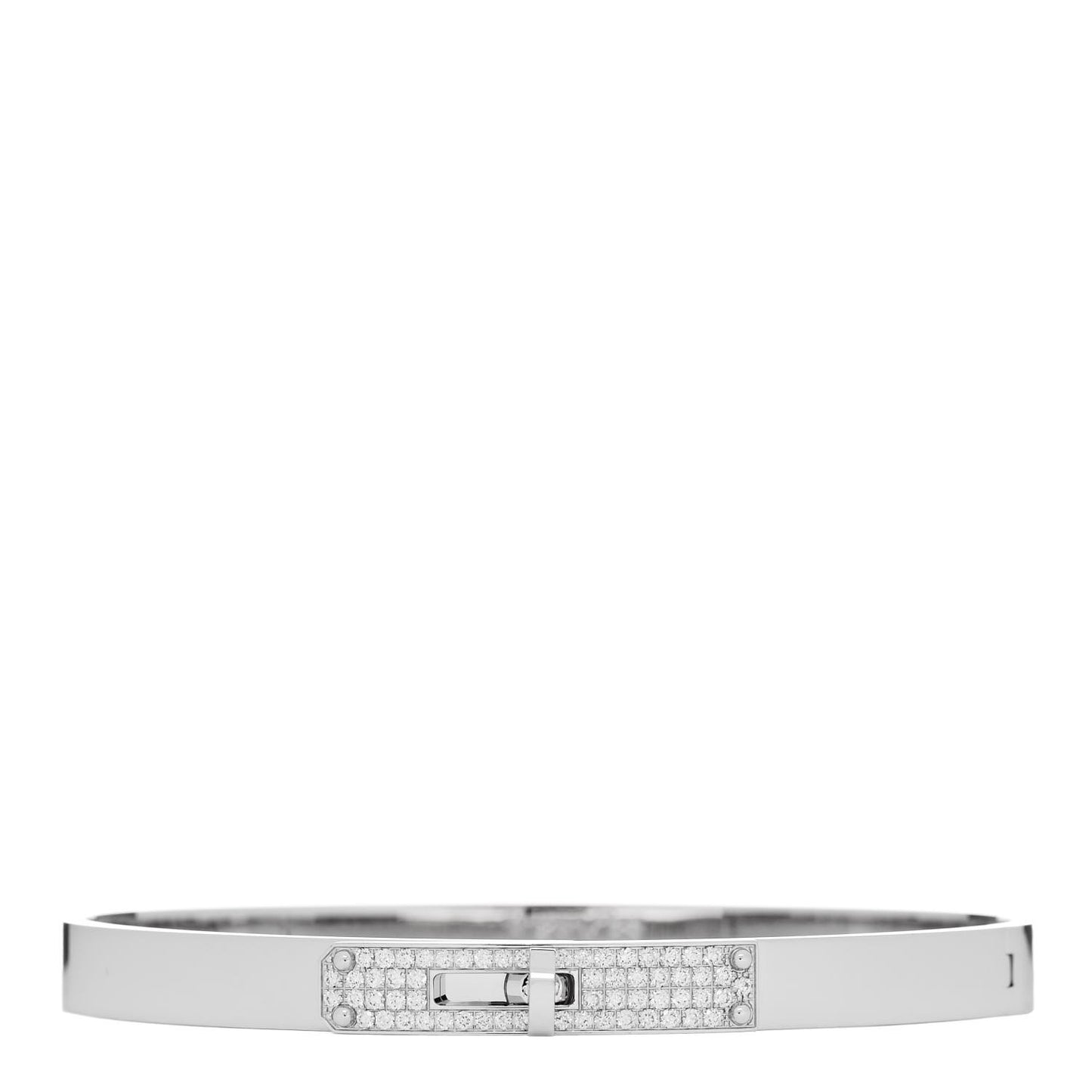 18K White Gold Diamond PM Kelly Pave Bracelet ST
