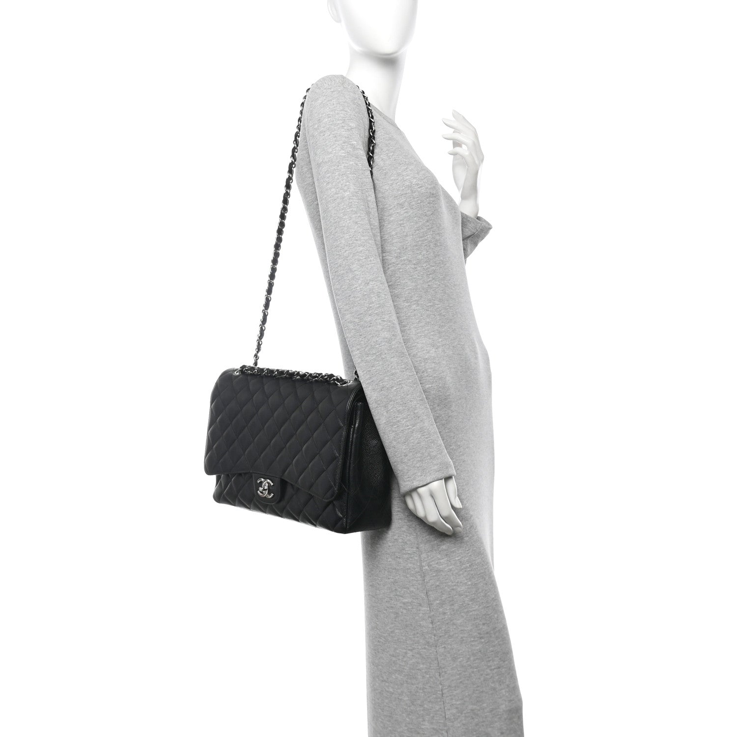 Chanel Caviar Maxi Double Flap Black 2 of 11