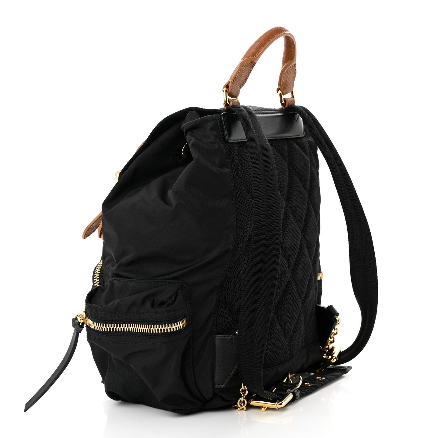 Nylon Small Rucksack Backpack Black