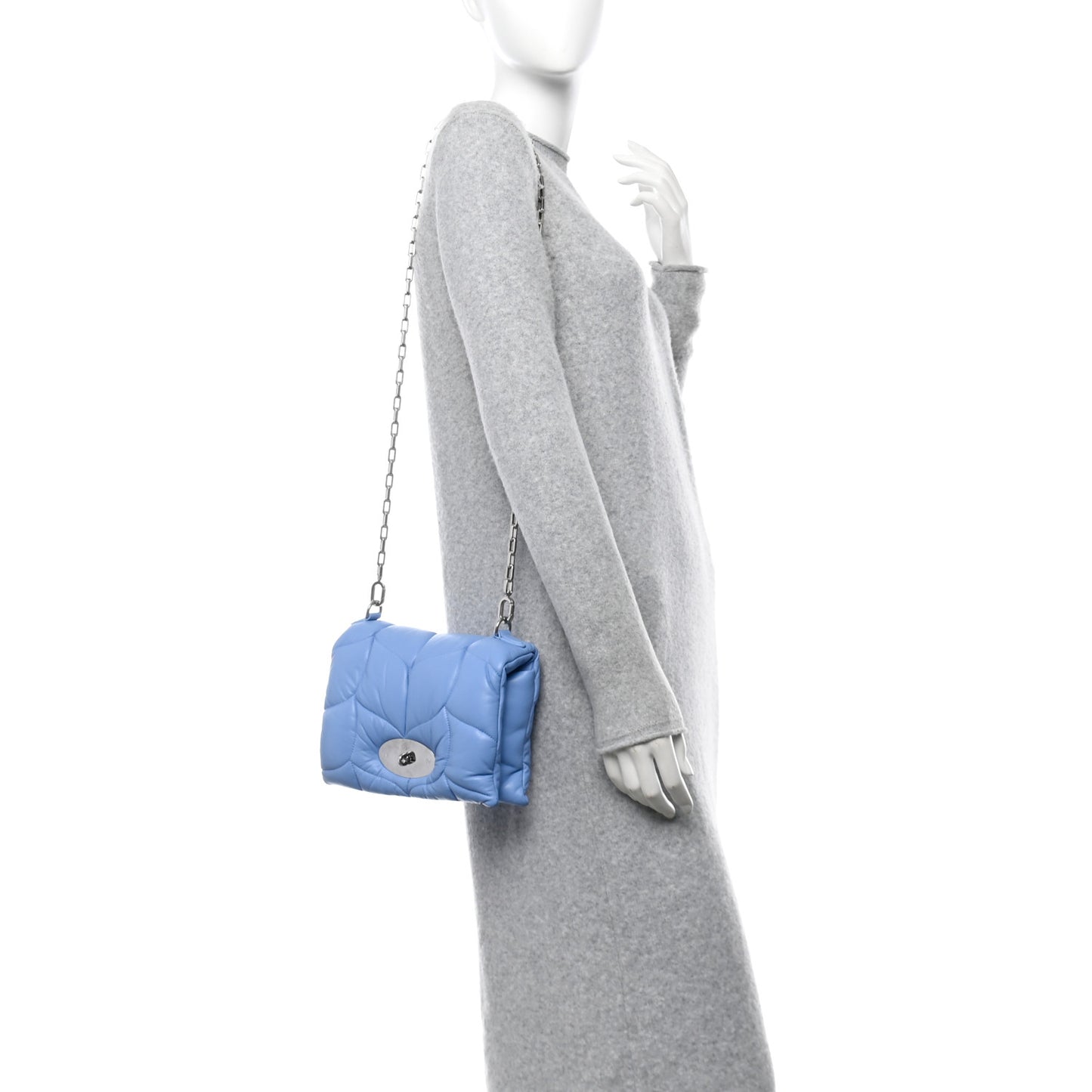 Nappa Pillow Quilted Little Softie Bag Cornflower Blue