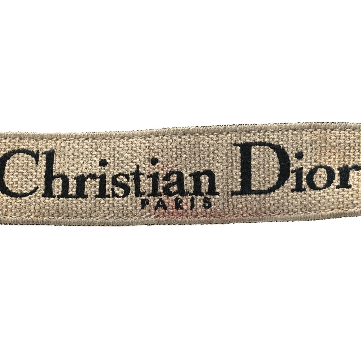 Canvas Embroidered Shoulder Strap Black