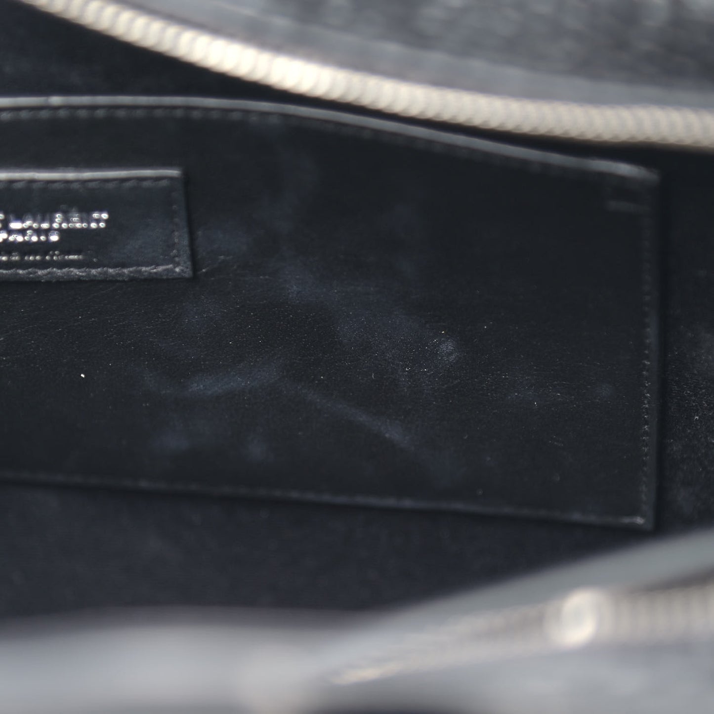 Croc Calfskin Embossed Medium Uptown Tote Black