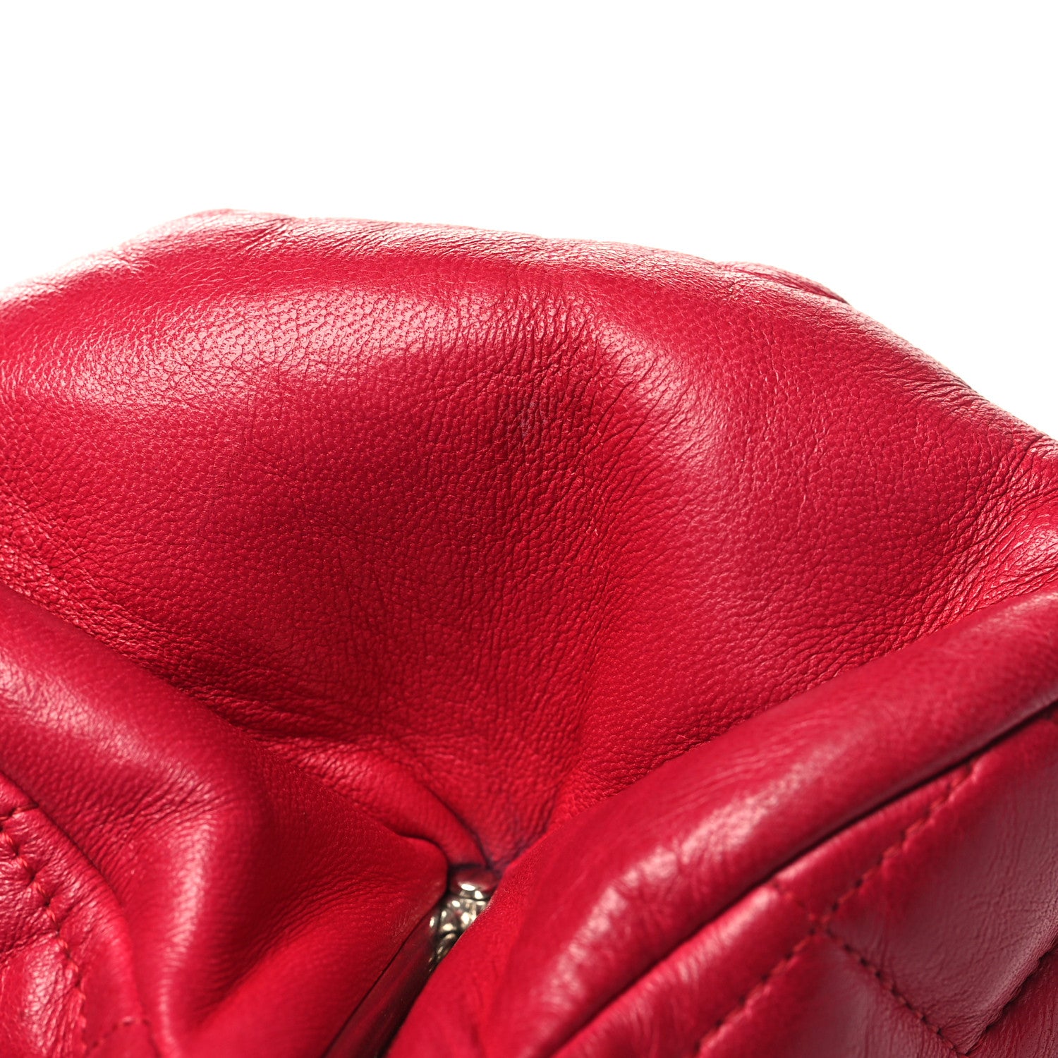 Chanel Lambskin Quilted Timeless Clutch Red 12 of 13