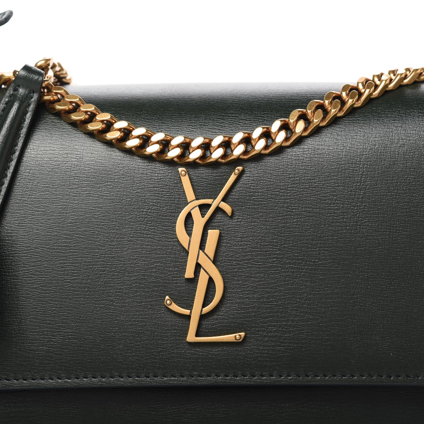 Calfskin Medium Monogram Sunset New Vert Fonce