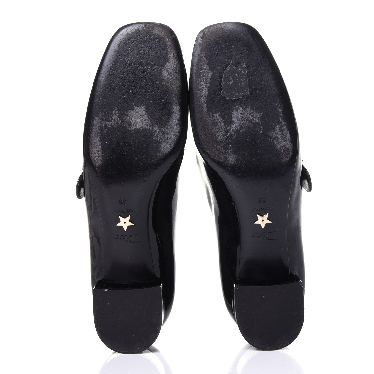 Christian Dior Patent Baby-D Ballet Pumps 38 Black 7 of 12