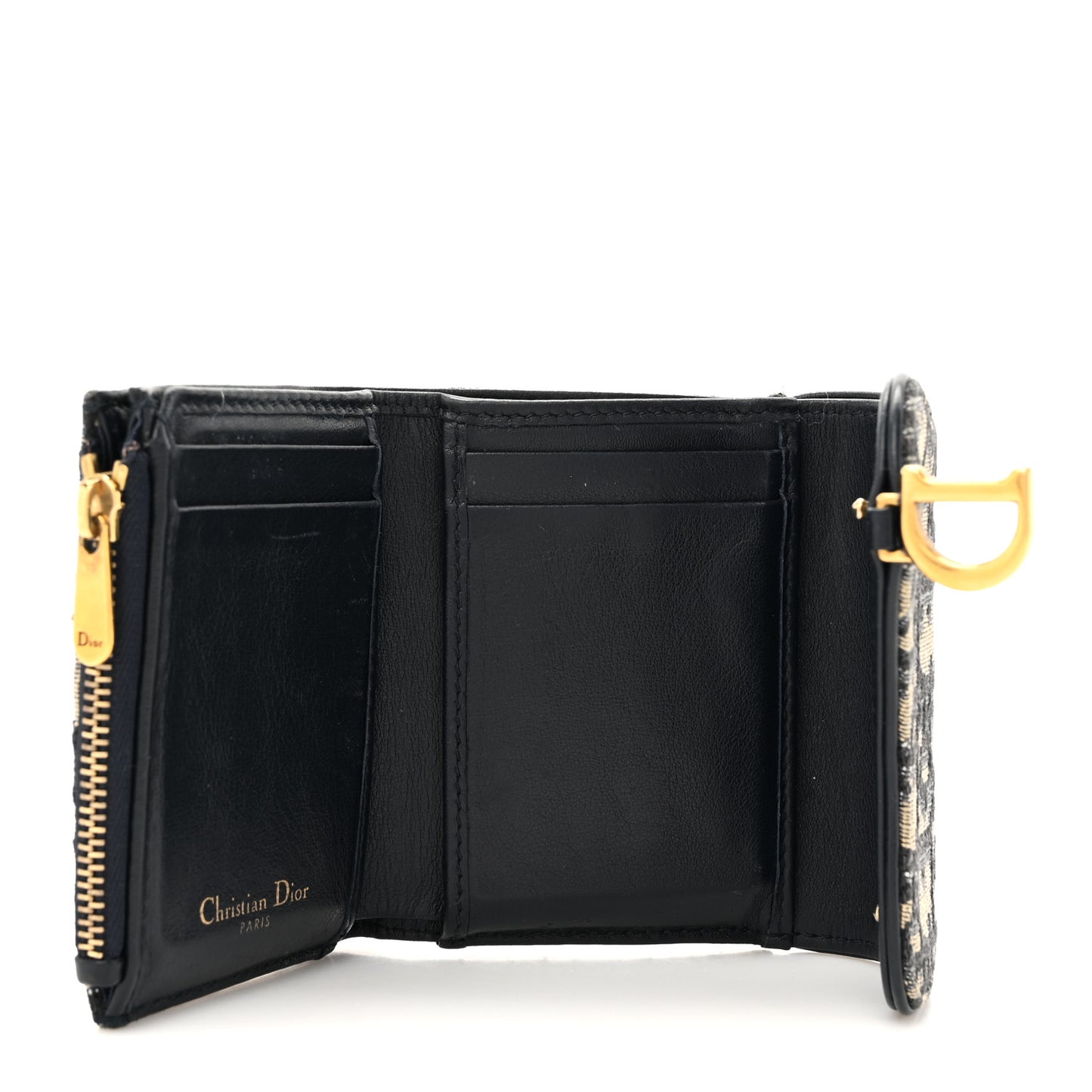 Oblique Saddle Lotus Wallet Blue