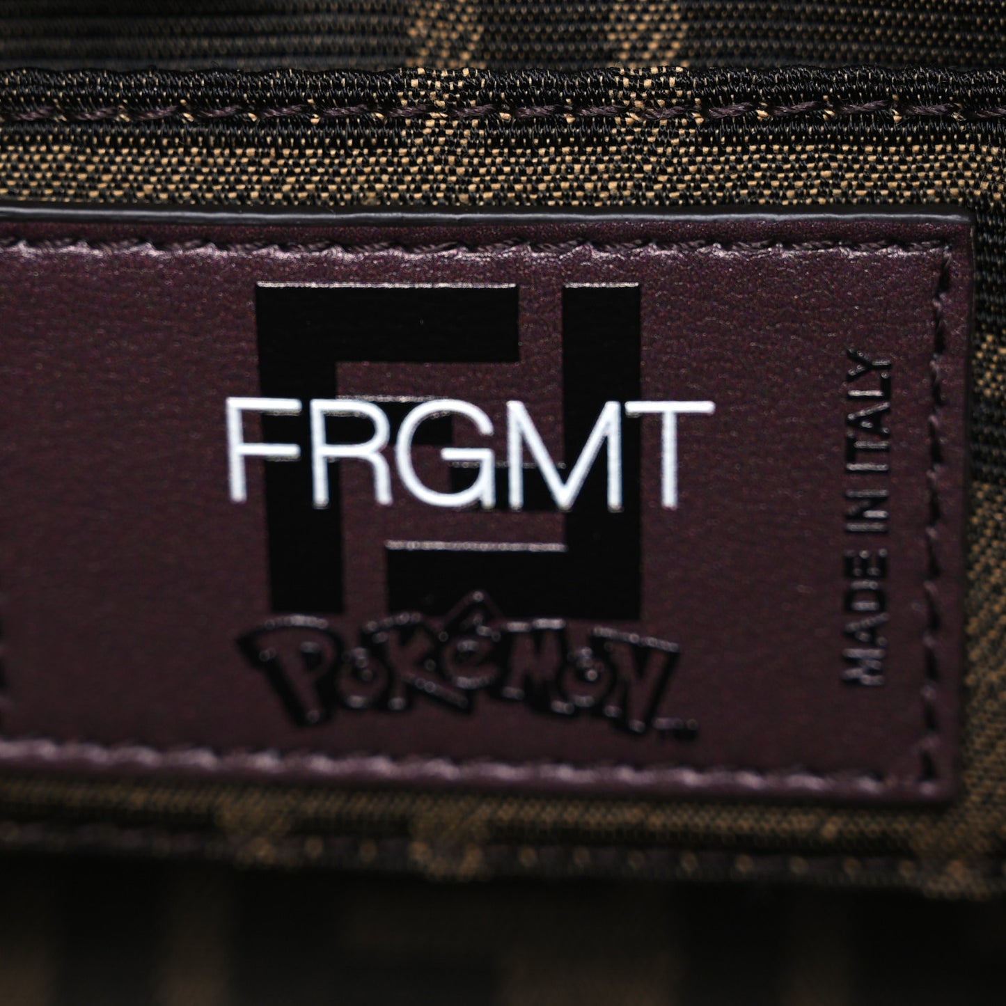X FRGMT X POKEMON Glazed Fabric FF Pokemon Mini By The Way Top Handle Tobacco Moro Giallo Mimosa