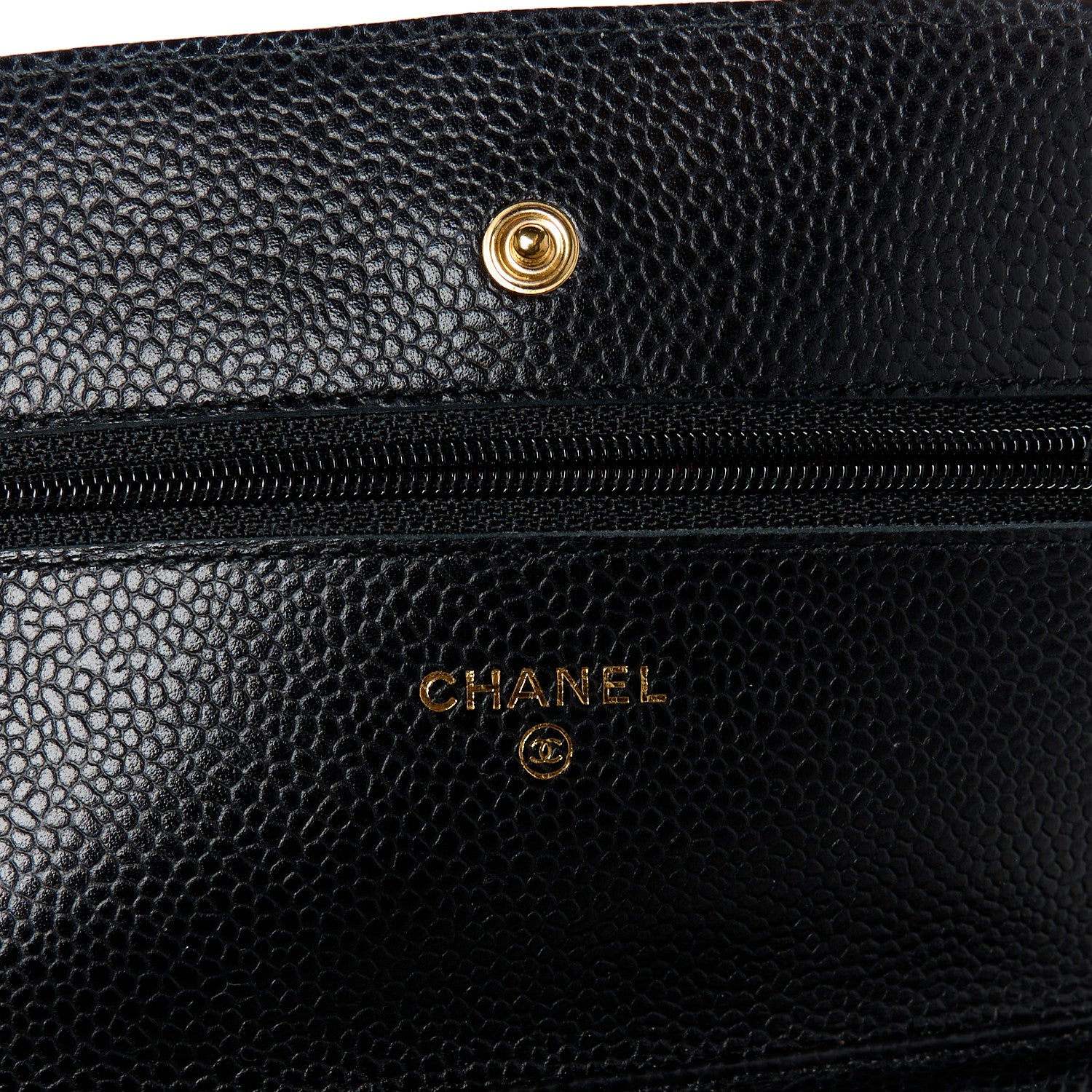 Chanel Caviar Quilted Wallet on Chain WOC Black 6 of 12