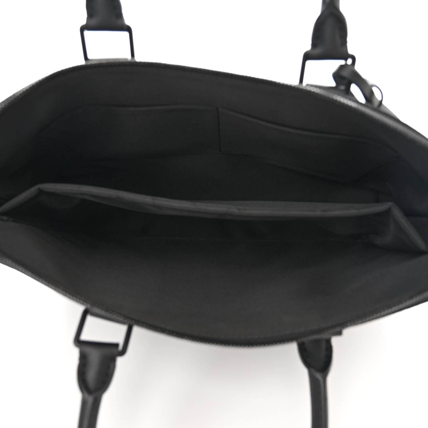 Louis Vuitton Calfskin Aerogram Takeoff Briefcase Black 5 of 11