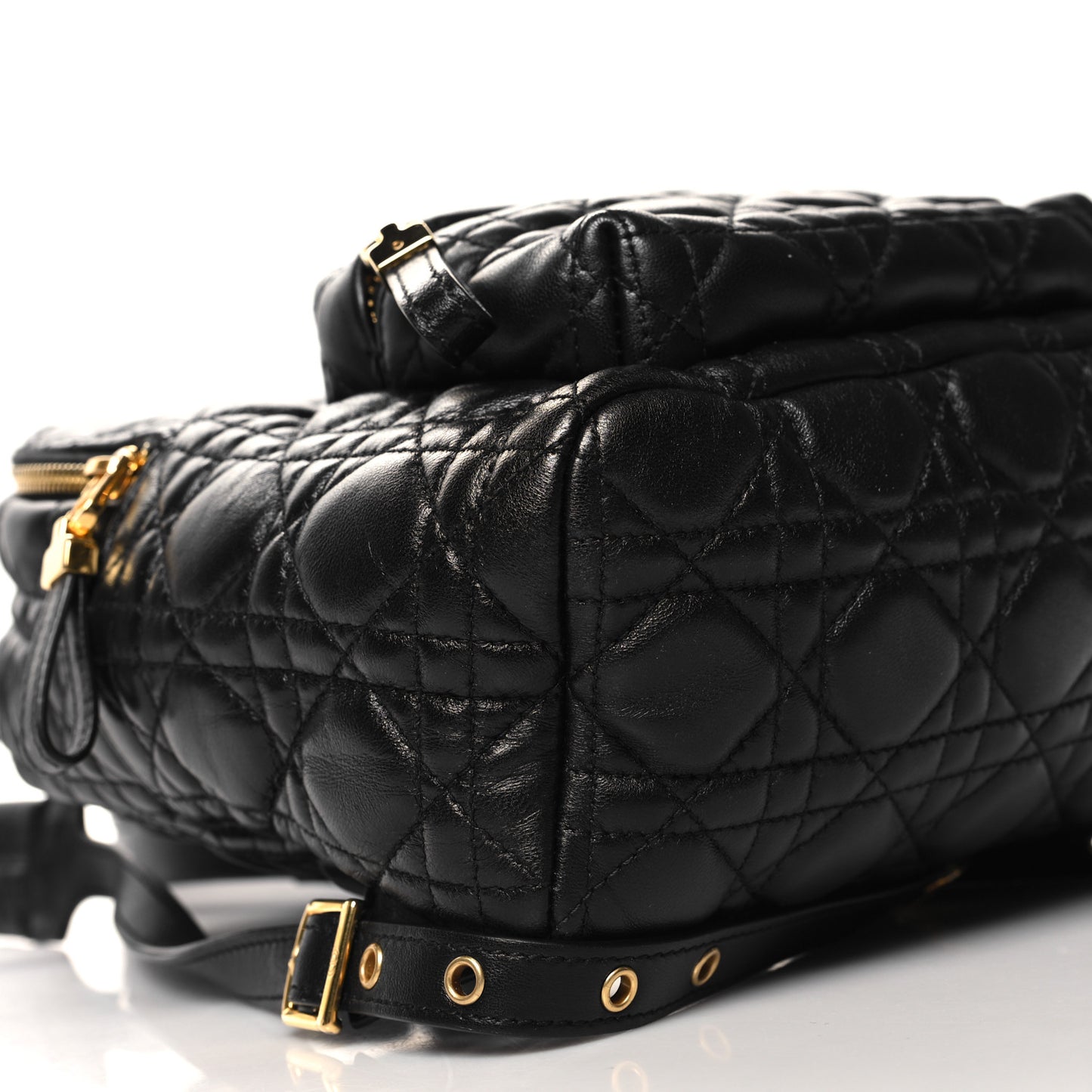 Lambskin Cannage Backpack Black