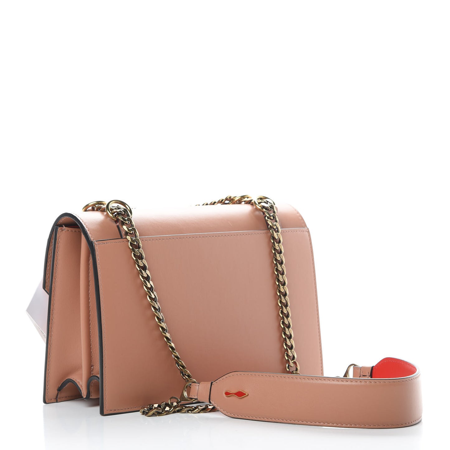Calfskin Small Elisa Shoulder Bag Nude