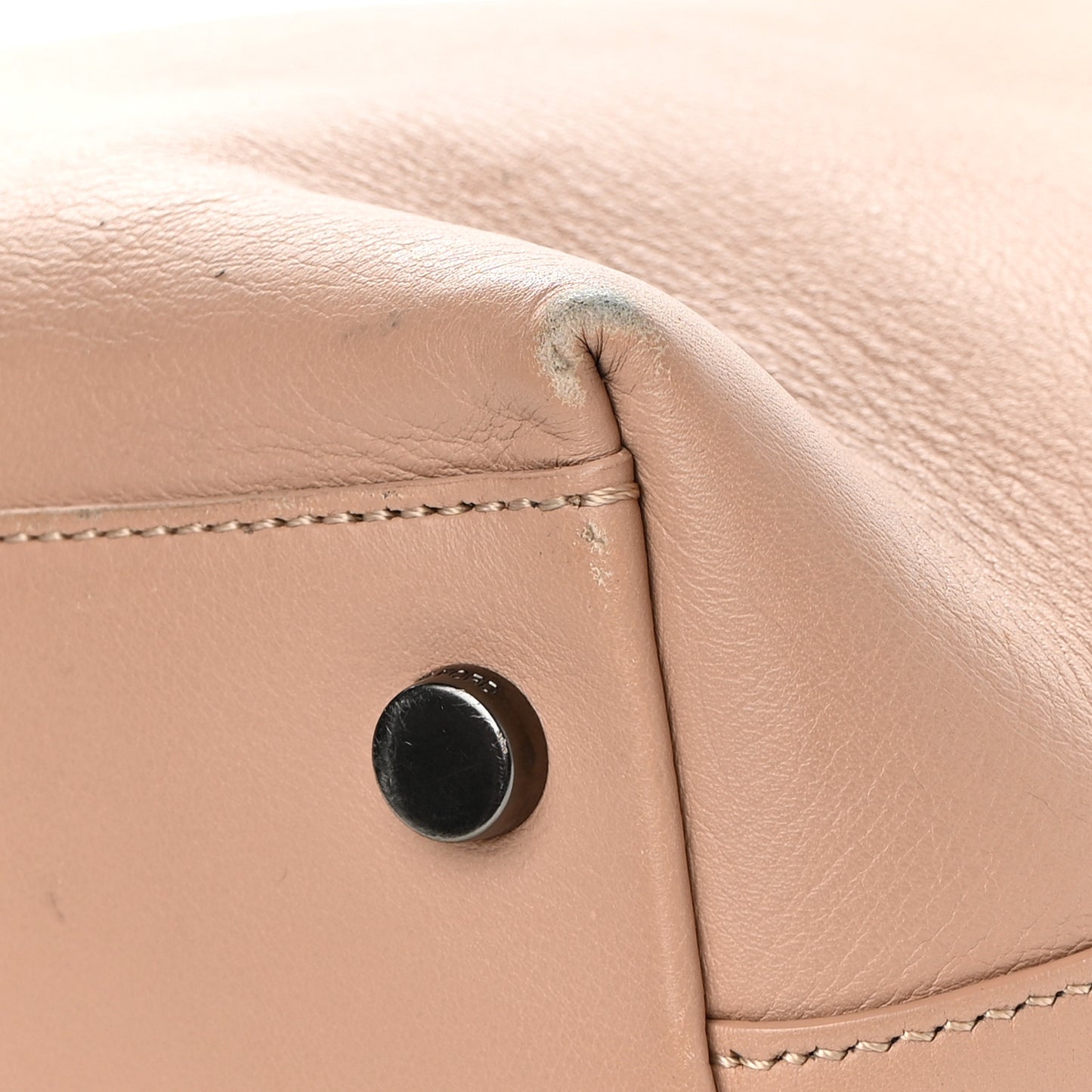 Calfskin Fisherman Hook Drawstring Hobo Bag Blush Nude