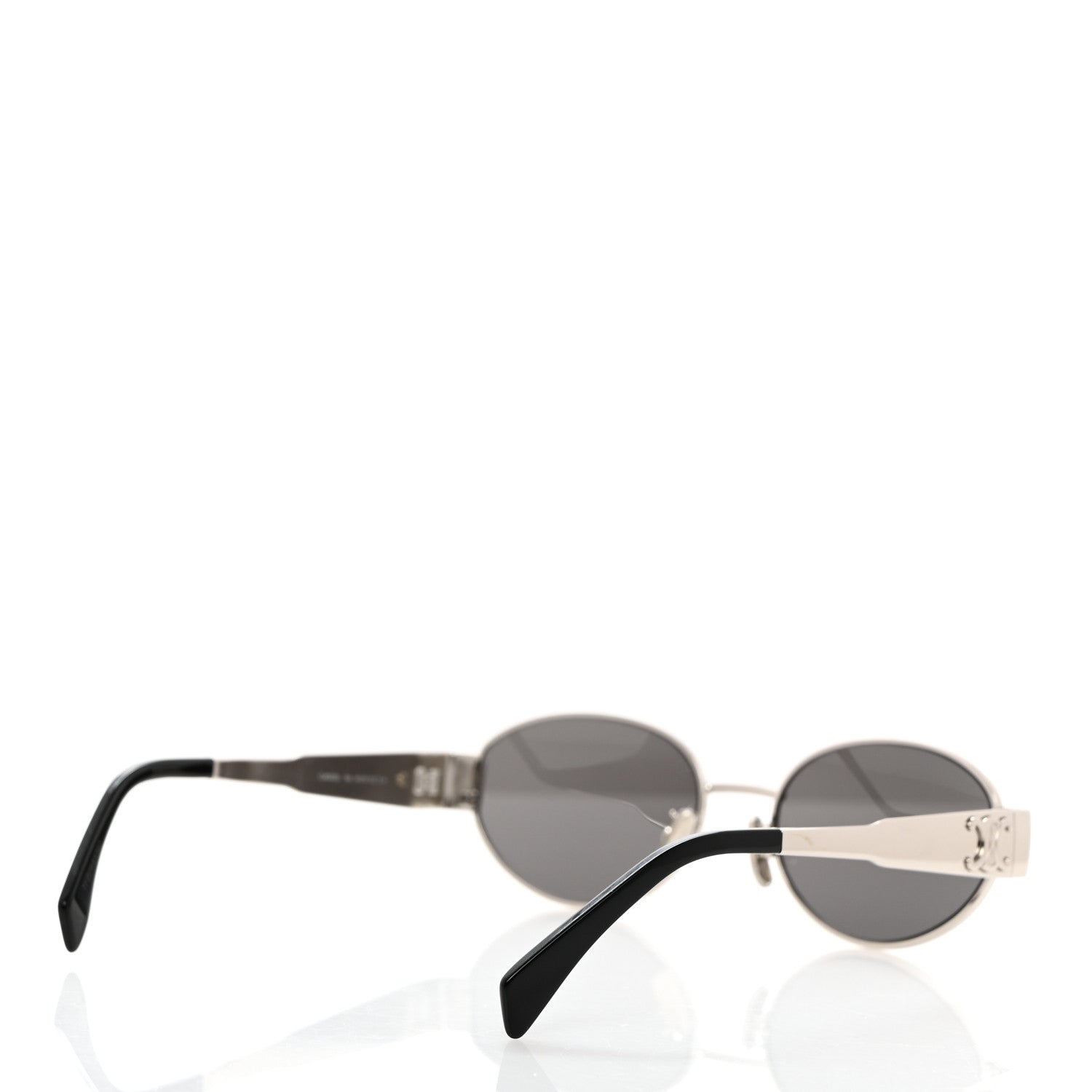 Celine Metal Triomphe 01 Sunglasses CL40235U Silver Black 4 of 10
