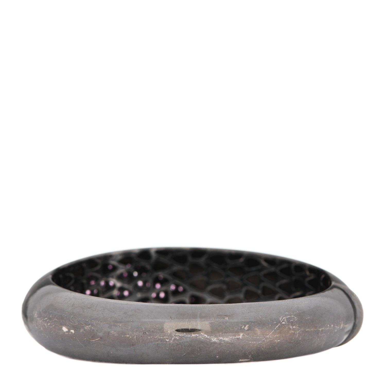 Roberto Coin Ruthenium Sterling Silver Rhodolite Capri Plus Bangle Bracelet 2 of 6