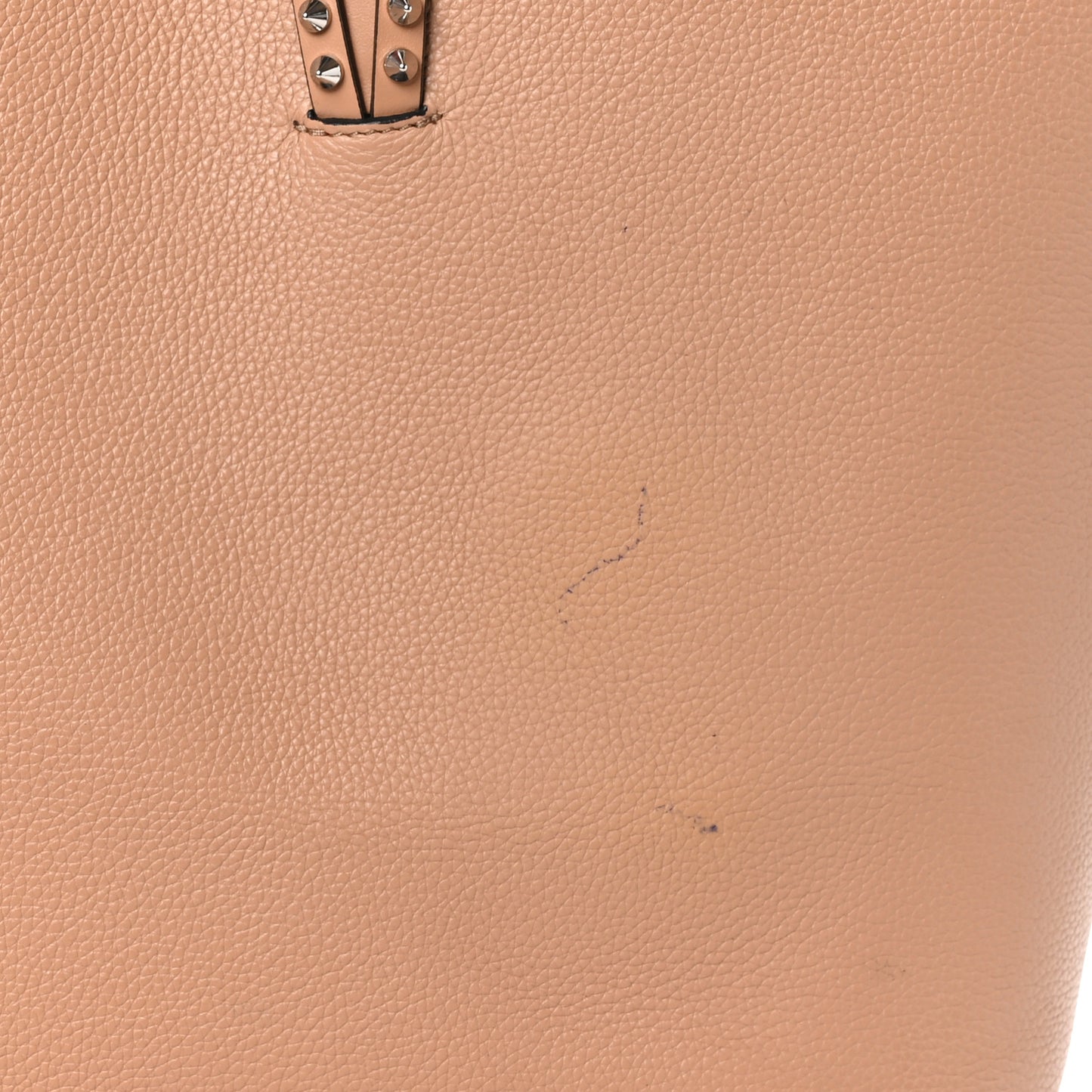 Calfskin Empire Spikes East West Cabata Tote Nude