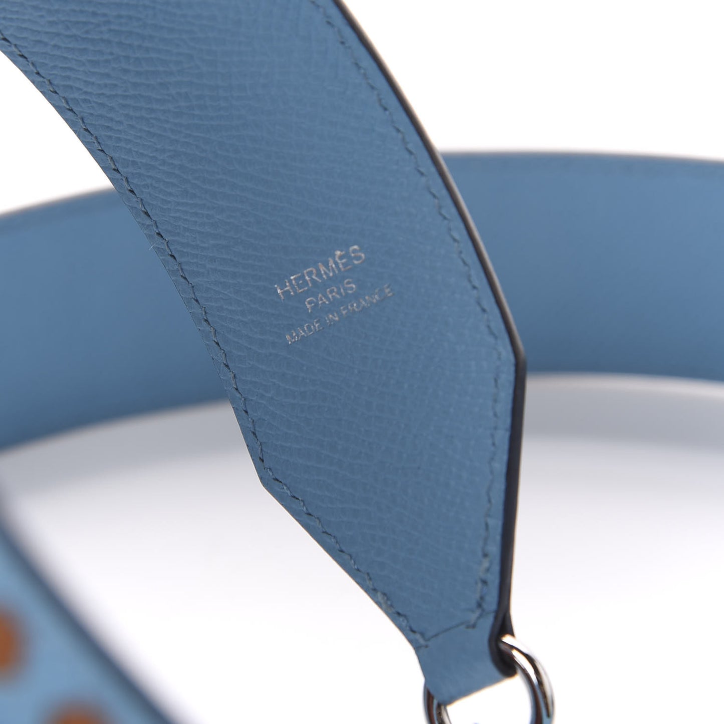 Epsom 40mm Hexagone Tressage Shoulder Strap Bleu De Nord Rouge De Coeur Gold