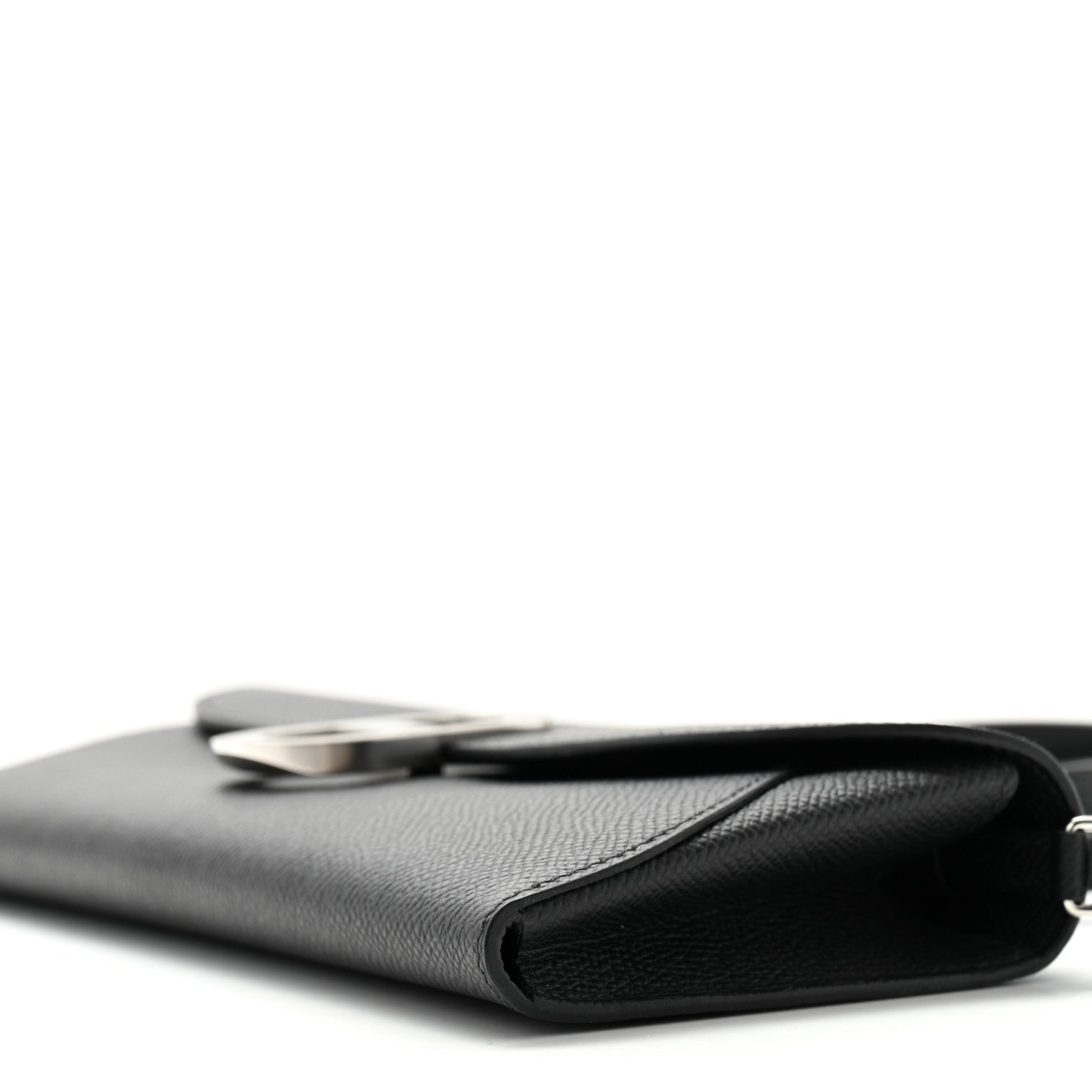 Hermes Epsom Enamel Maillon Wallet To Go Black 8 of 9