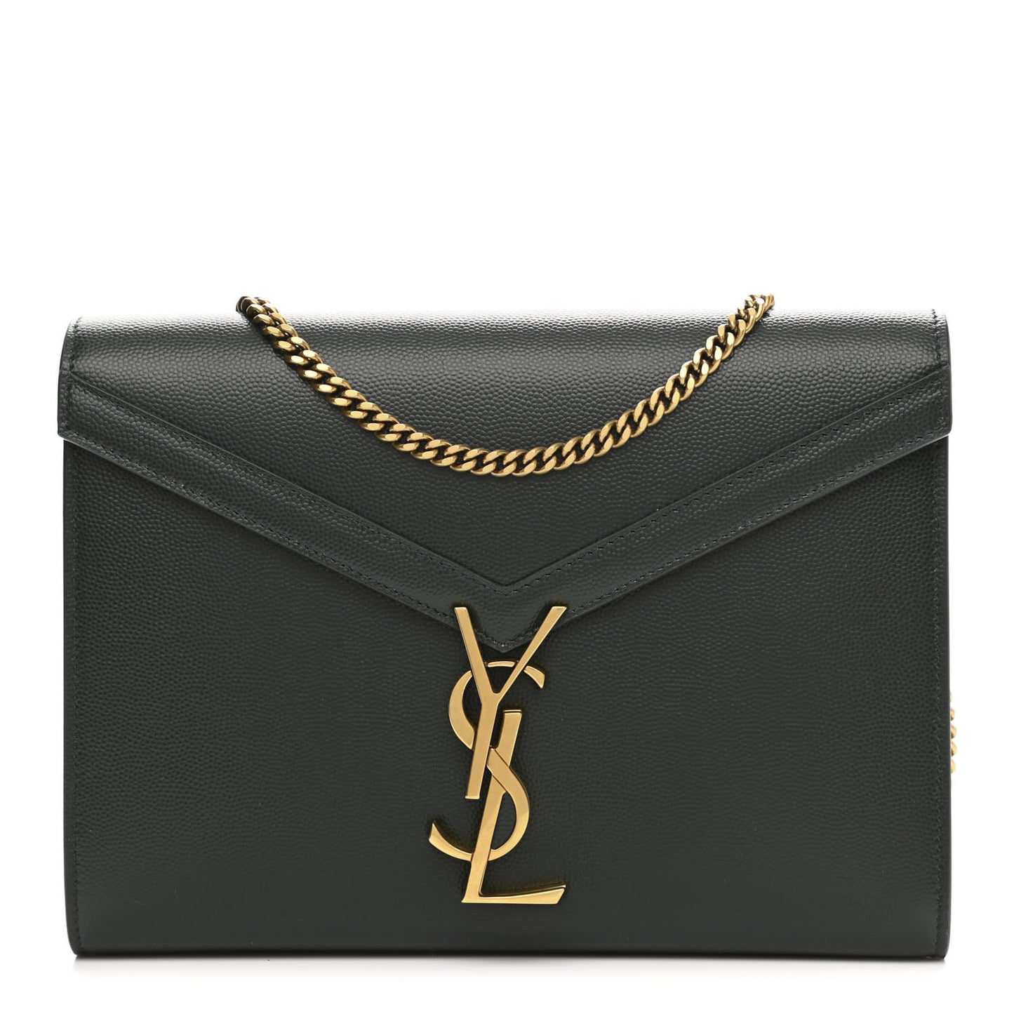Smooth Calfskin Monogram Cassandra Clasp Bag Dark Green