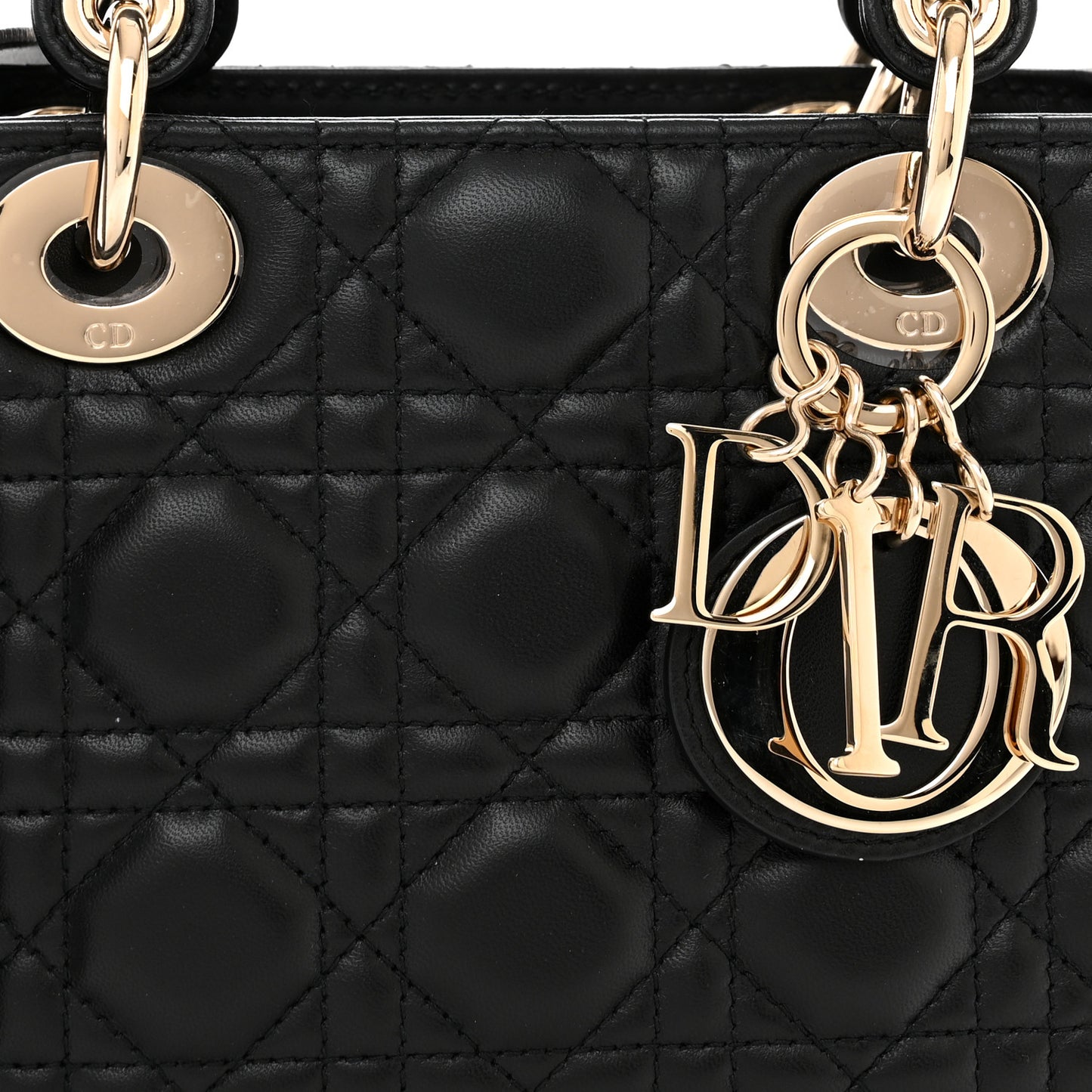 Lambskin Cannage Small My ABCDior Lady Dior Black