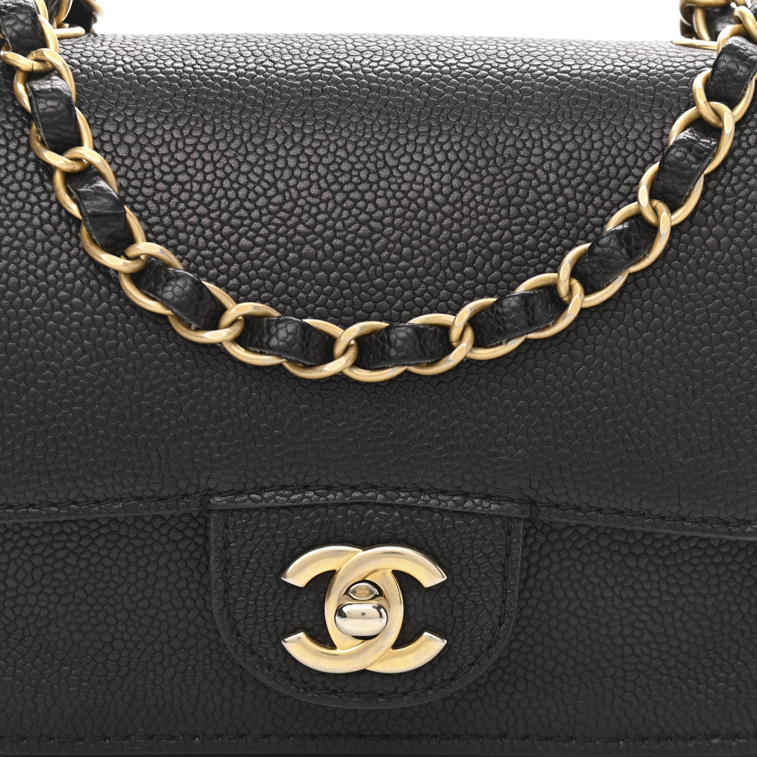 Chanel Grained Calfskin Mini Square Classic Pure Flap Black 8 of 12