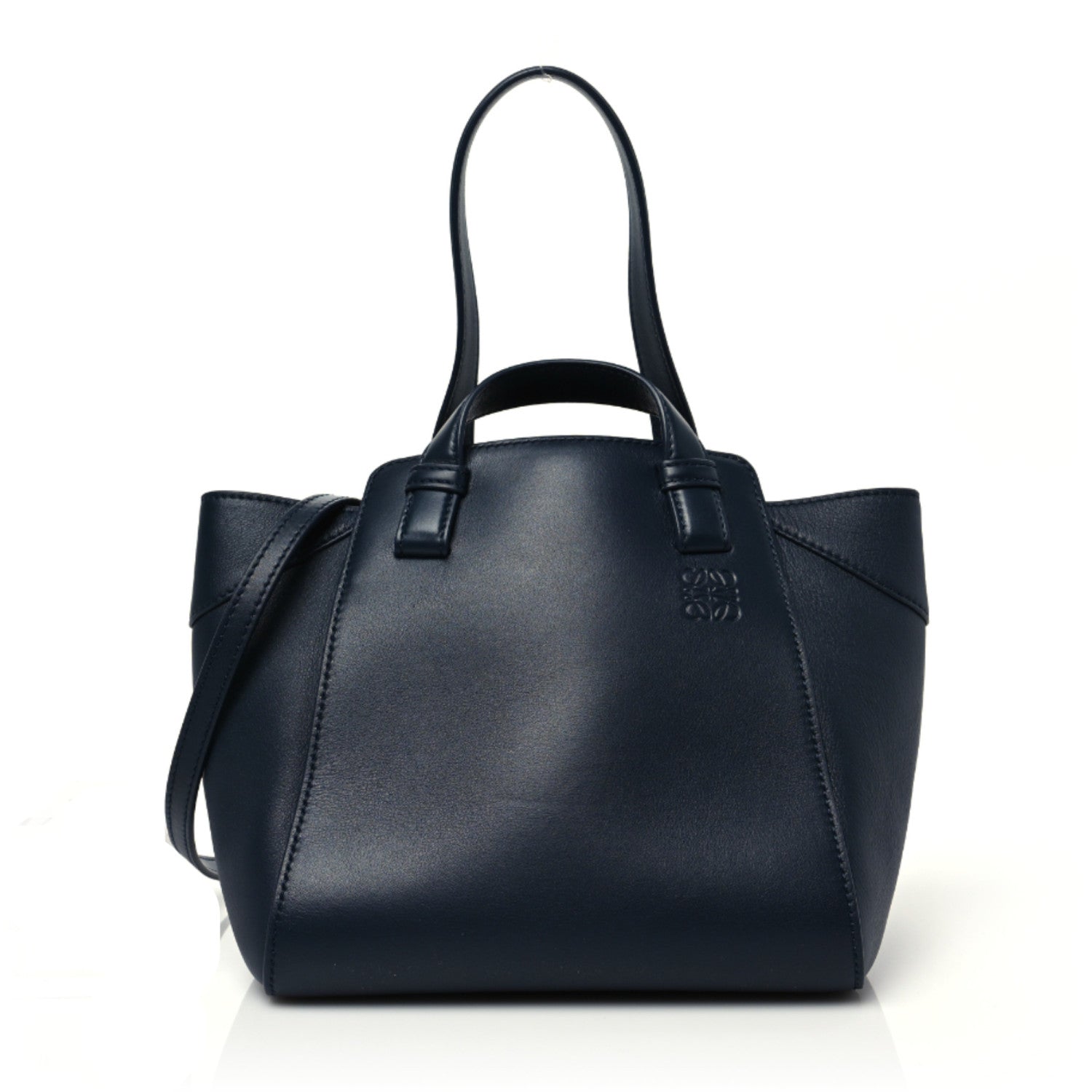 Loewe Calfskin Small Hammock Nugget Shoulder Bag Navy 1 of 8