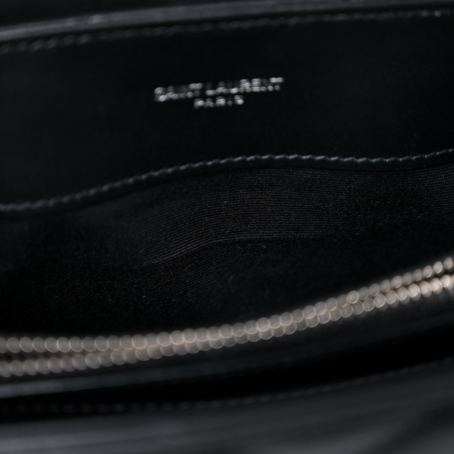 Calfskin Y Quilted Monogram Small Loulou Chain Satchel Black