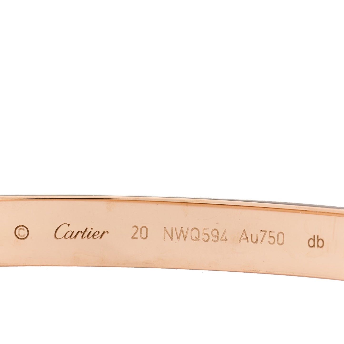 18K Pink Gold LOVE Bracelet 20
