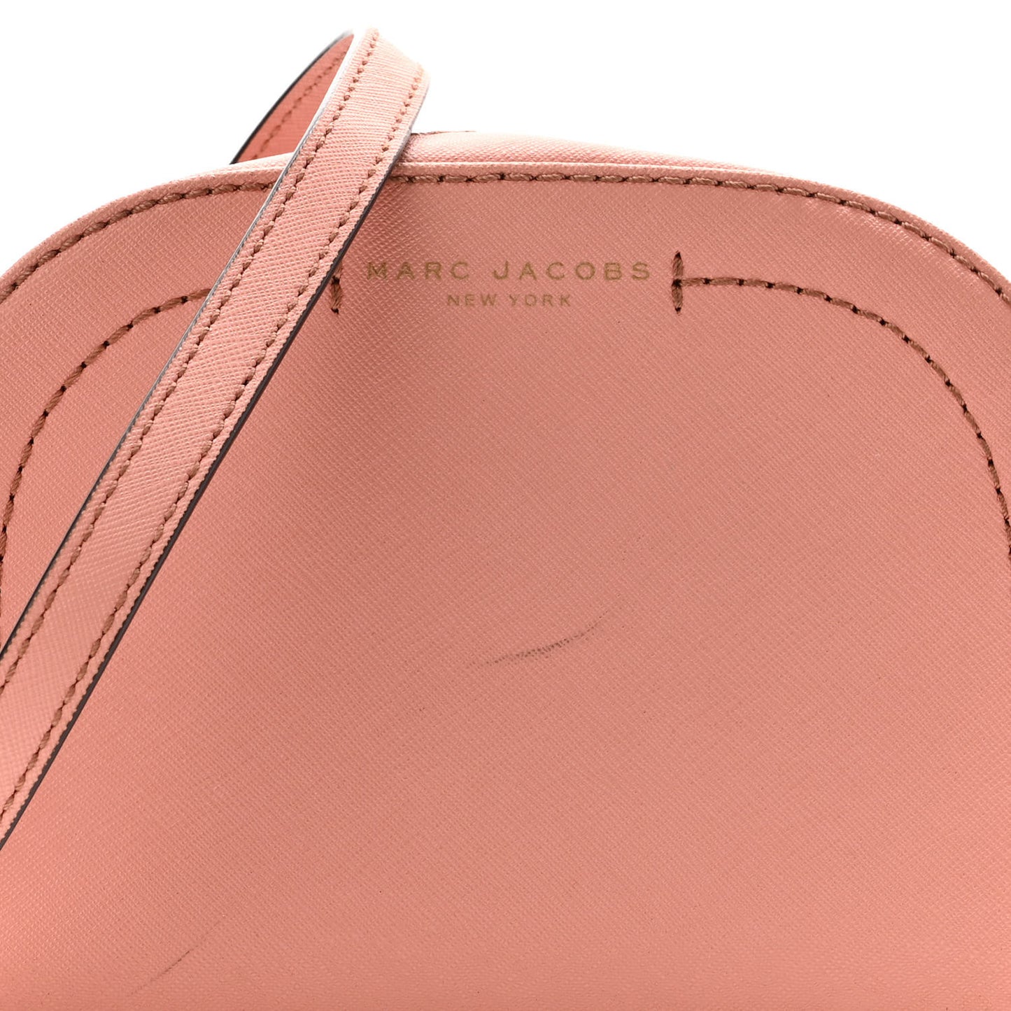 Saffiano Playback Boxed Dome Crossbody Pink