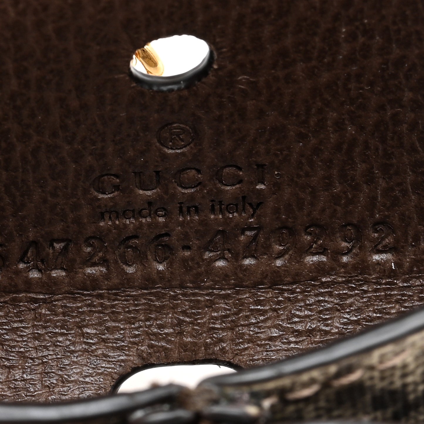 GG Supreme Monogram AirPods Case Necklace Beige Ebony