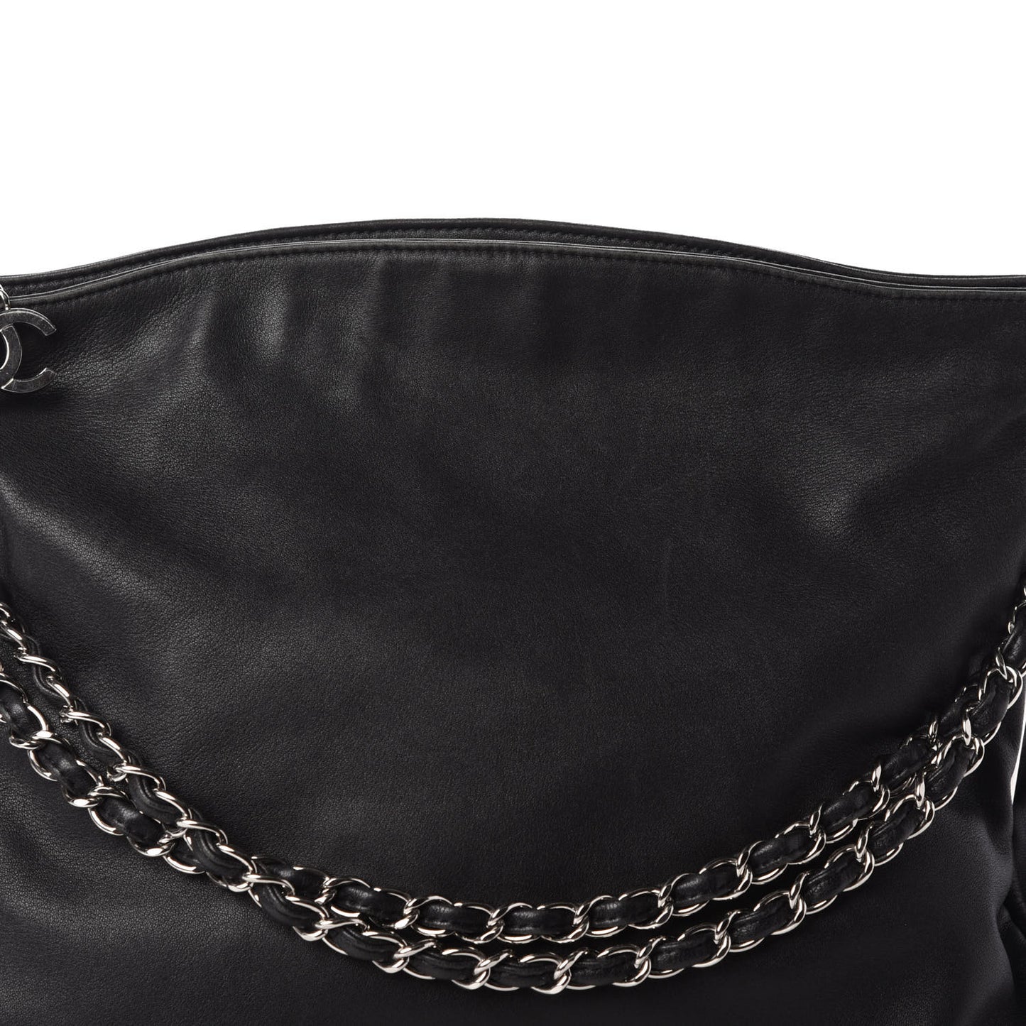 Lambskin Large Ultimate Soft Tote Black