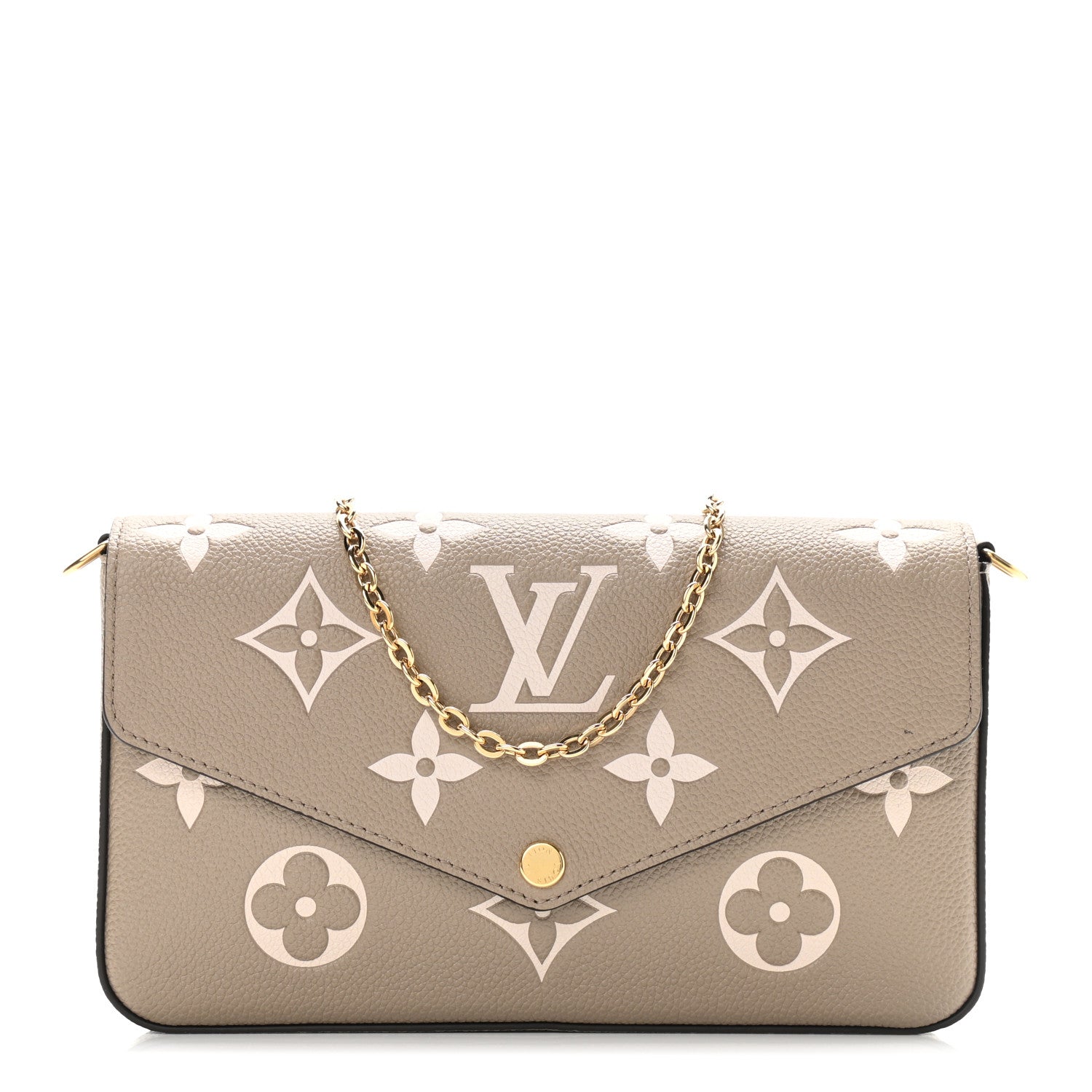 Louis Vuitton Empreinte Monogram Giant Felicie Pochette Tourterelle Creme 3 of 11