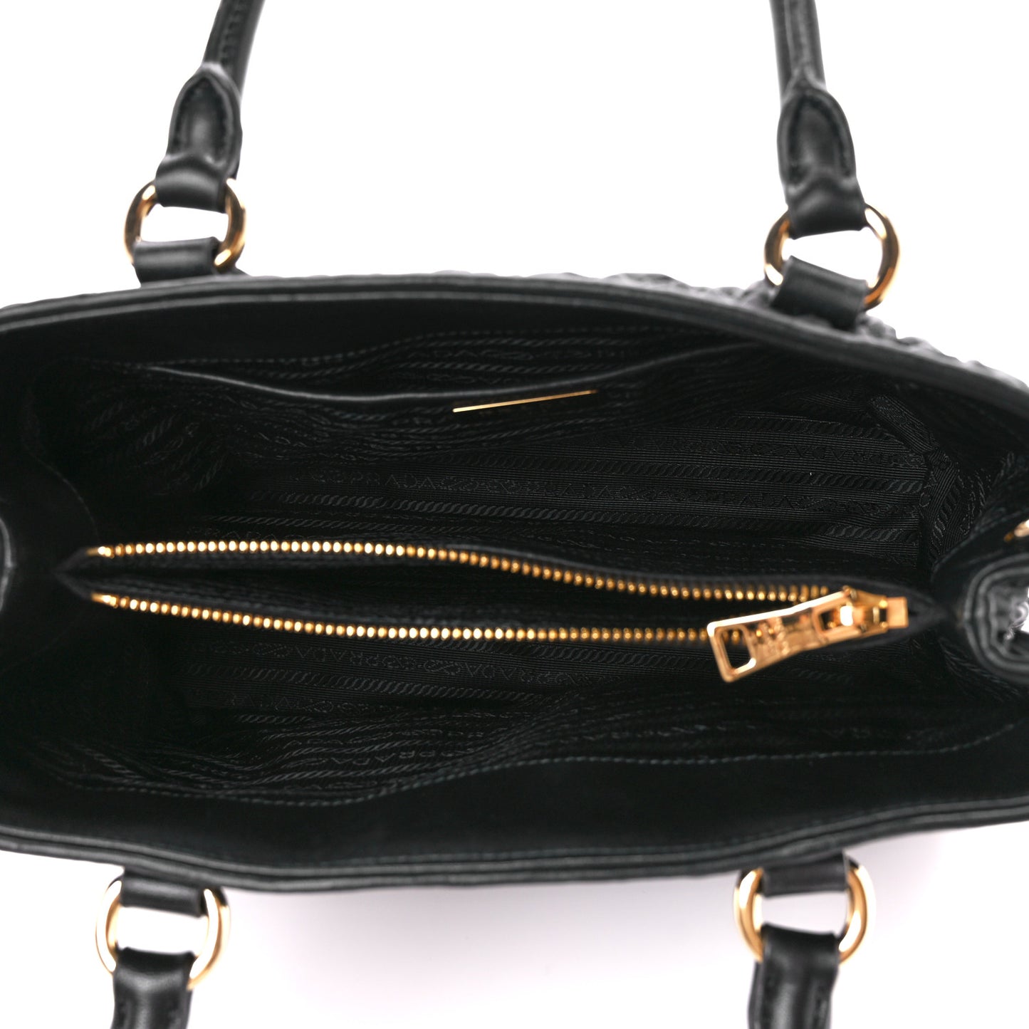Tessuto Nylon Gaufre Small Tote Black