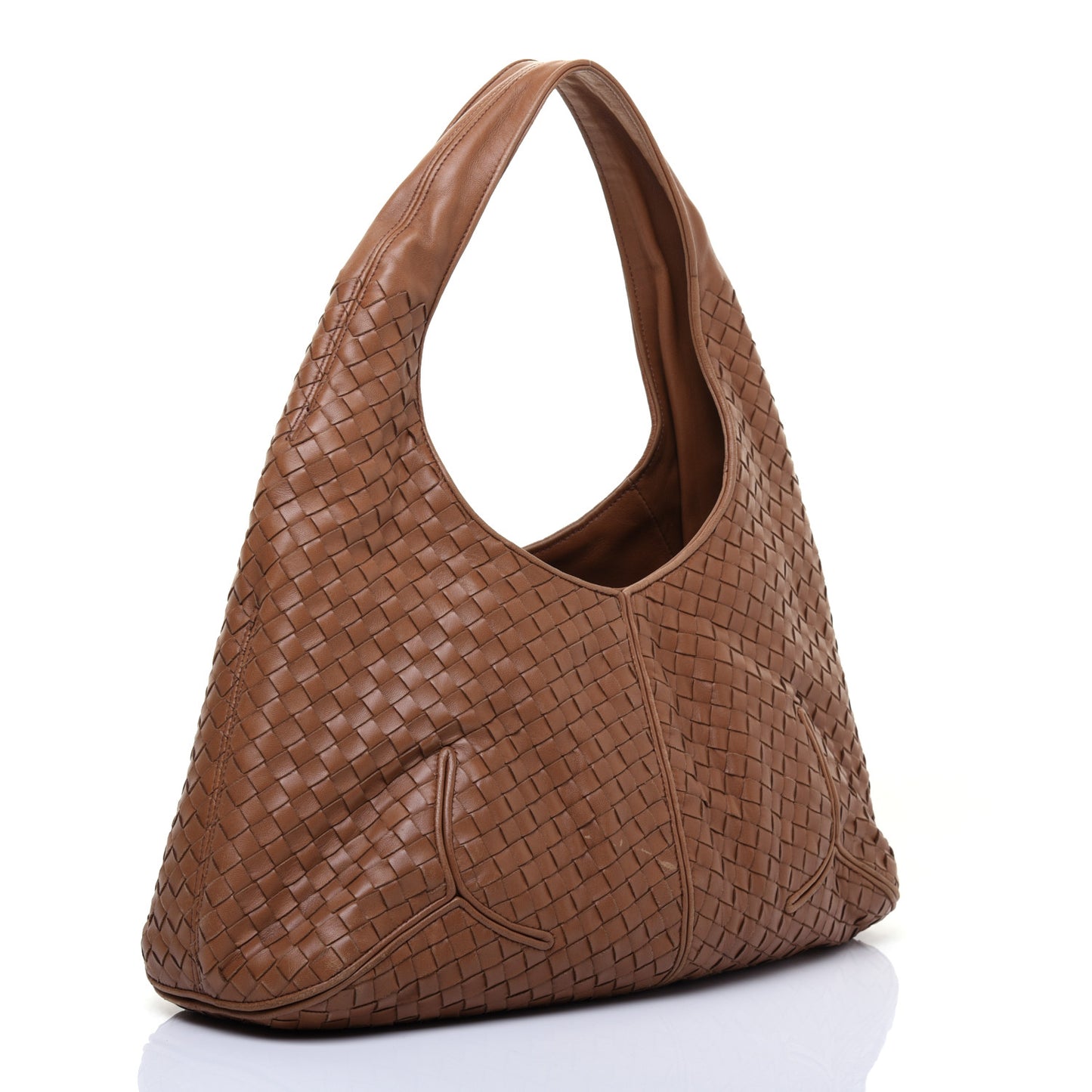 Nappa Intrecciato Ball Hobo Noce