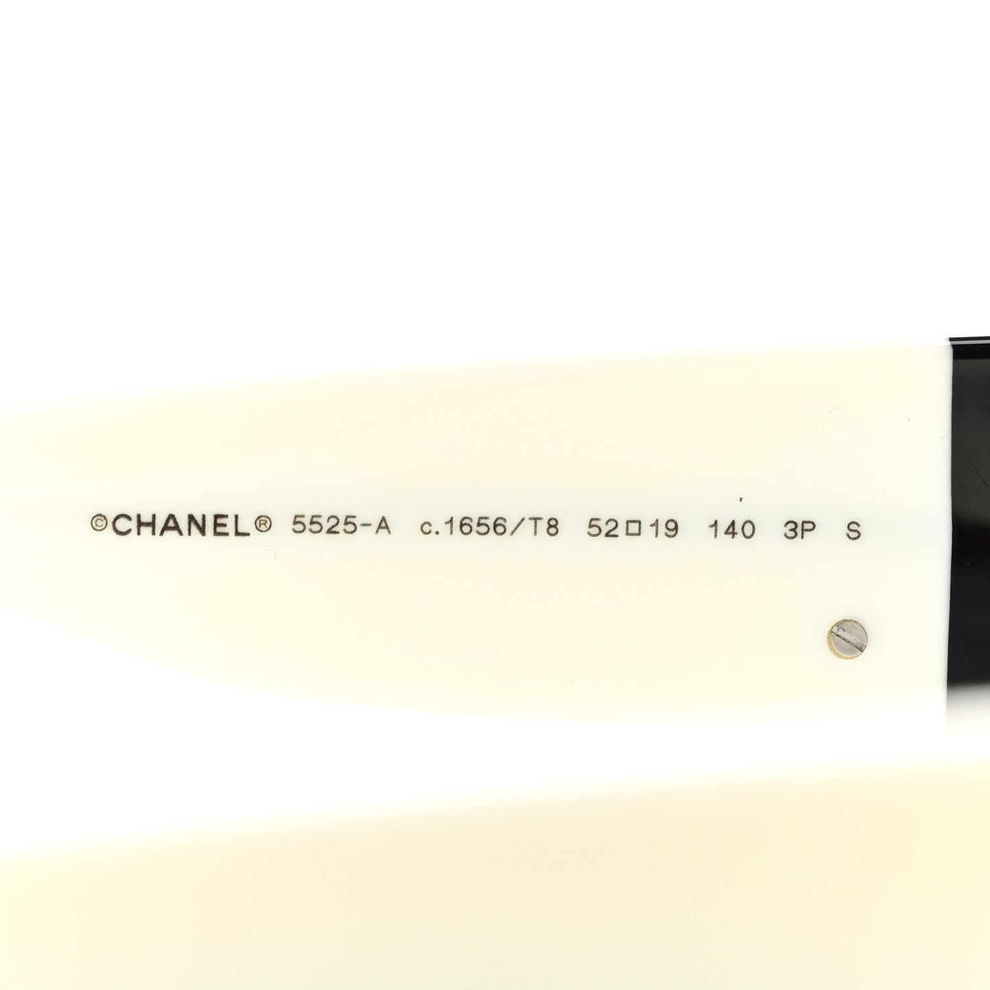 Acetate Rectangle Sunglasses 5525 Black White
