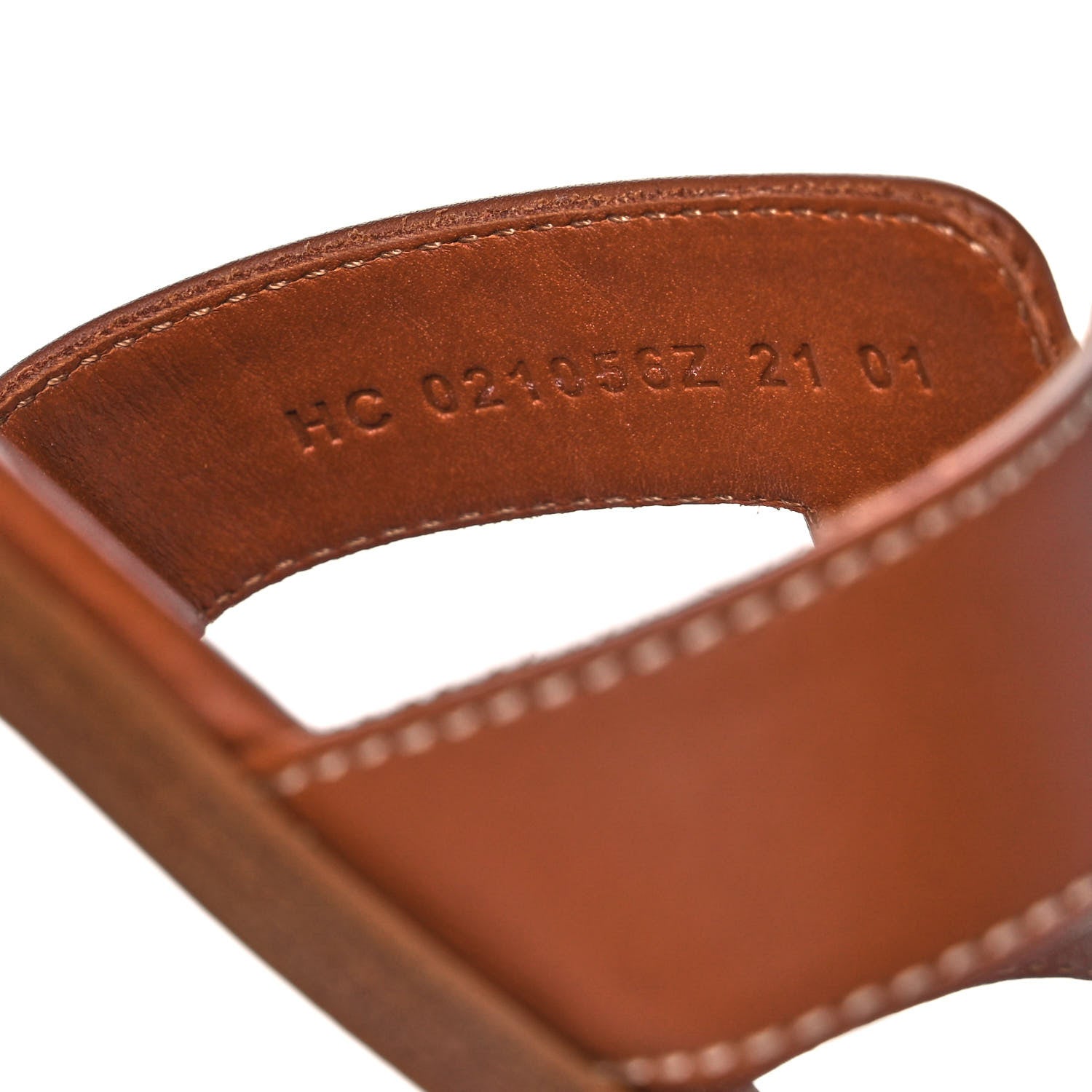 Hermes Box Calfskin Oran Sandals 35.5 Gold 8 of 8