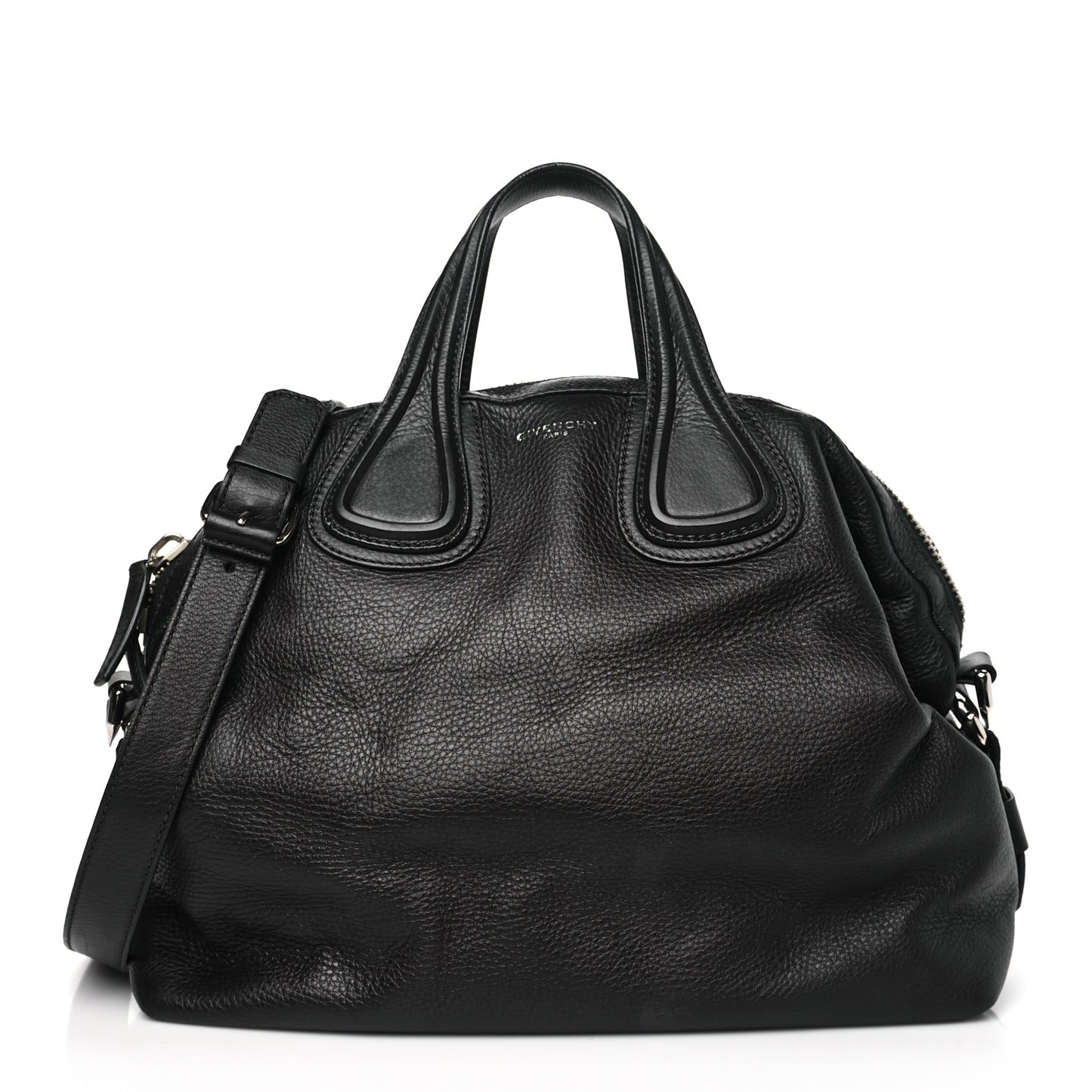 Waxy Grained Calfskin Medium Nightingale Black