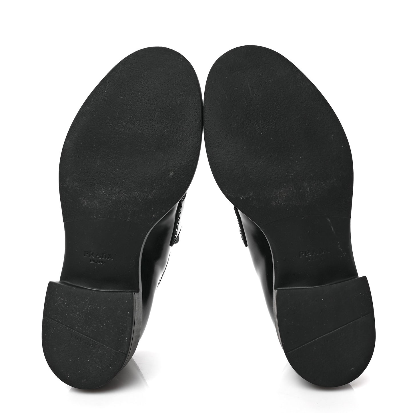 Spazzolato Metal Triangle Logo 50mm Loafers 36.5 Black