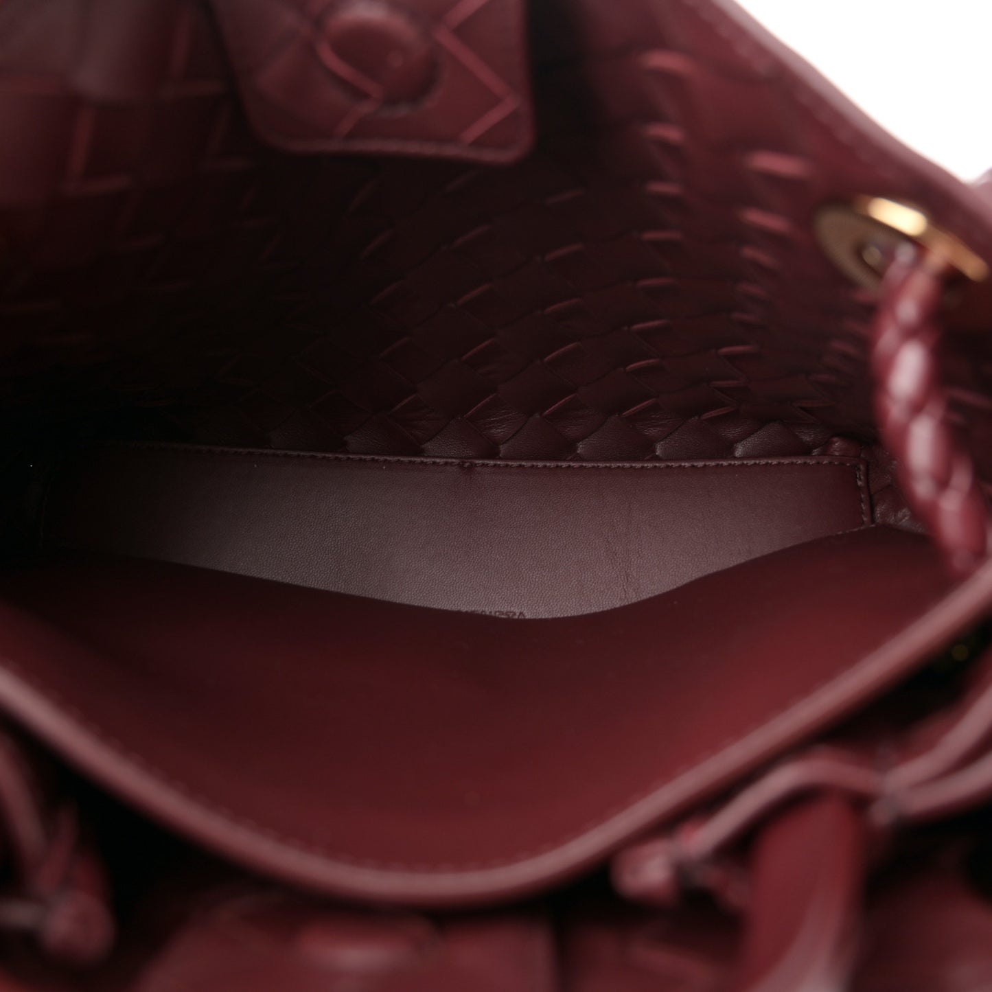 Nappa Intrecciato Small Andiamo Shoulder Bag Barolo