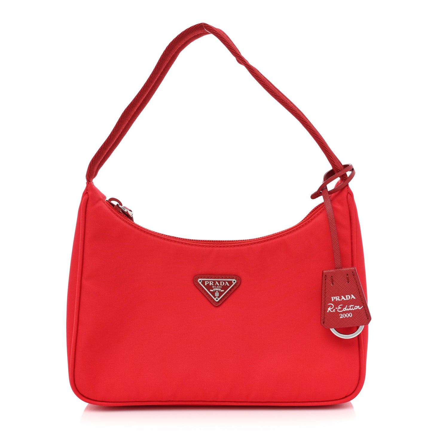 Tessuto Nylon Mini Re-Edition 2000 Bag Rosso