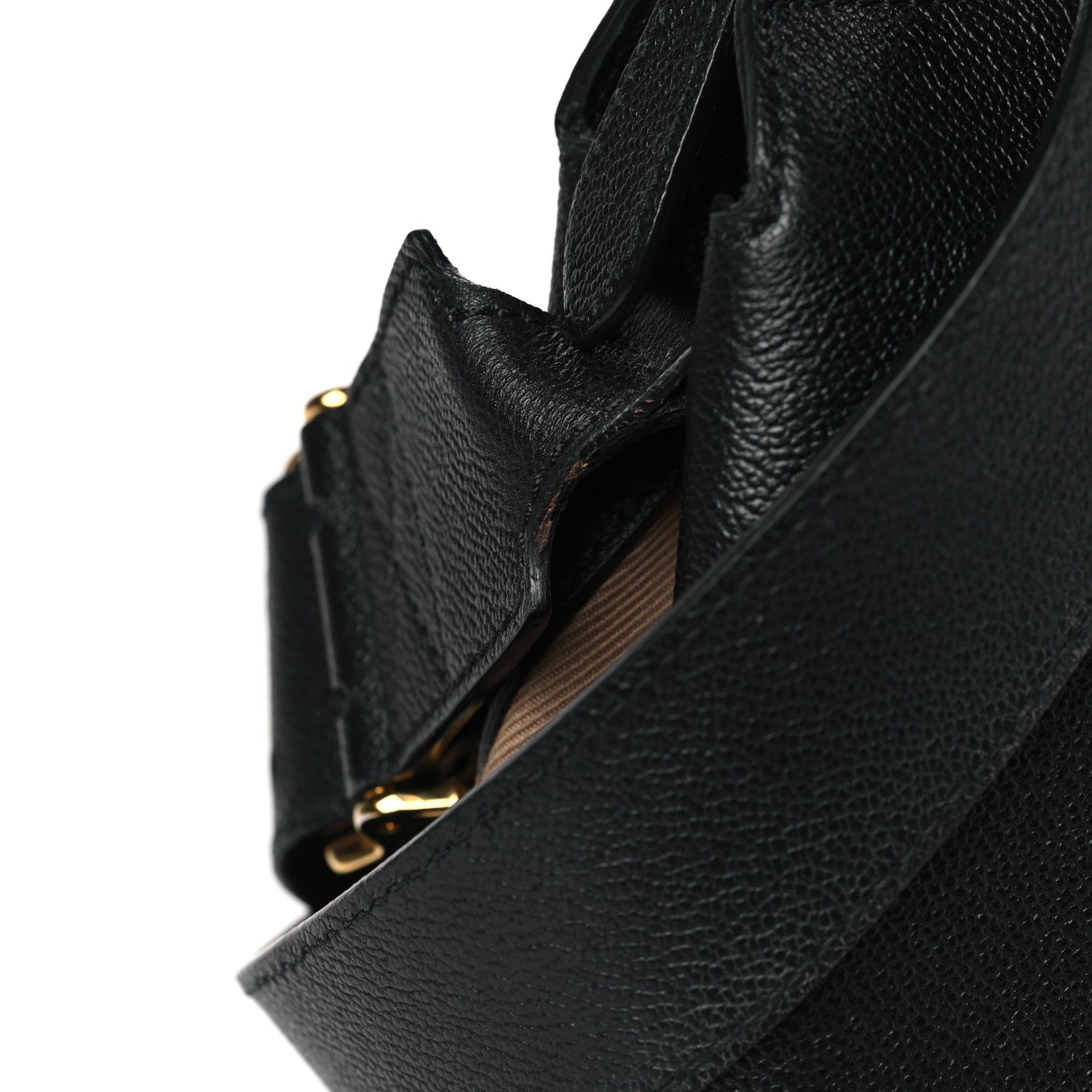 Burberry Soft Grain Calfskin House Check Small Helmsley Crossbody Black 10 of 10