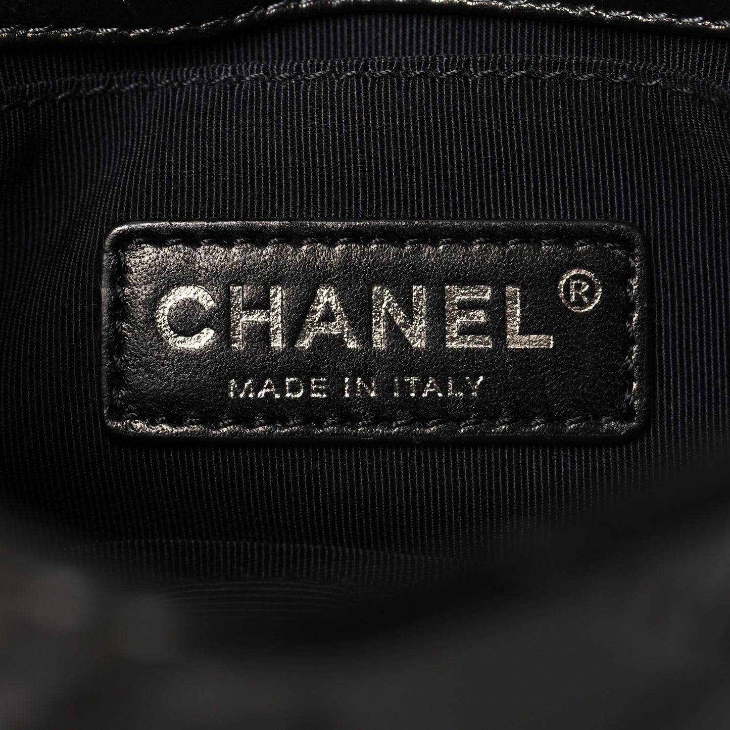 Metallic Aged Calfskin Mini Chain Me Flap Dark Grey