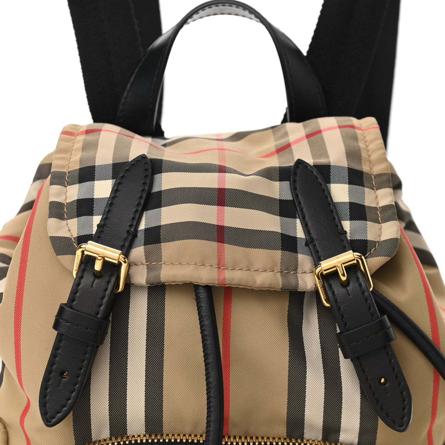 Vintage Check Small Rucksack Backpack Antique Yellow