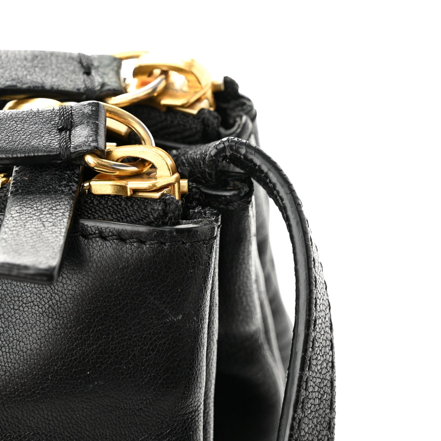Lambskin Small Trio Crossbody Bag Black