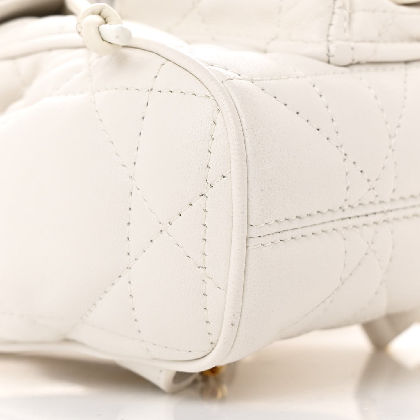 Lambskin Macrocannage Nano Caro Backpack Latte