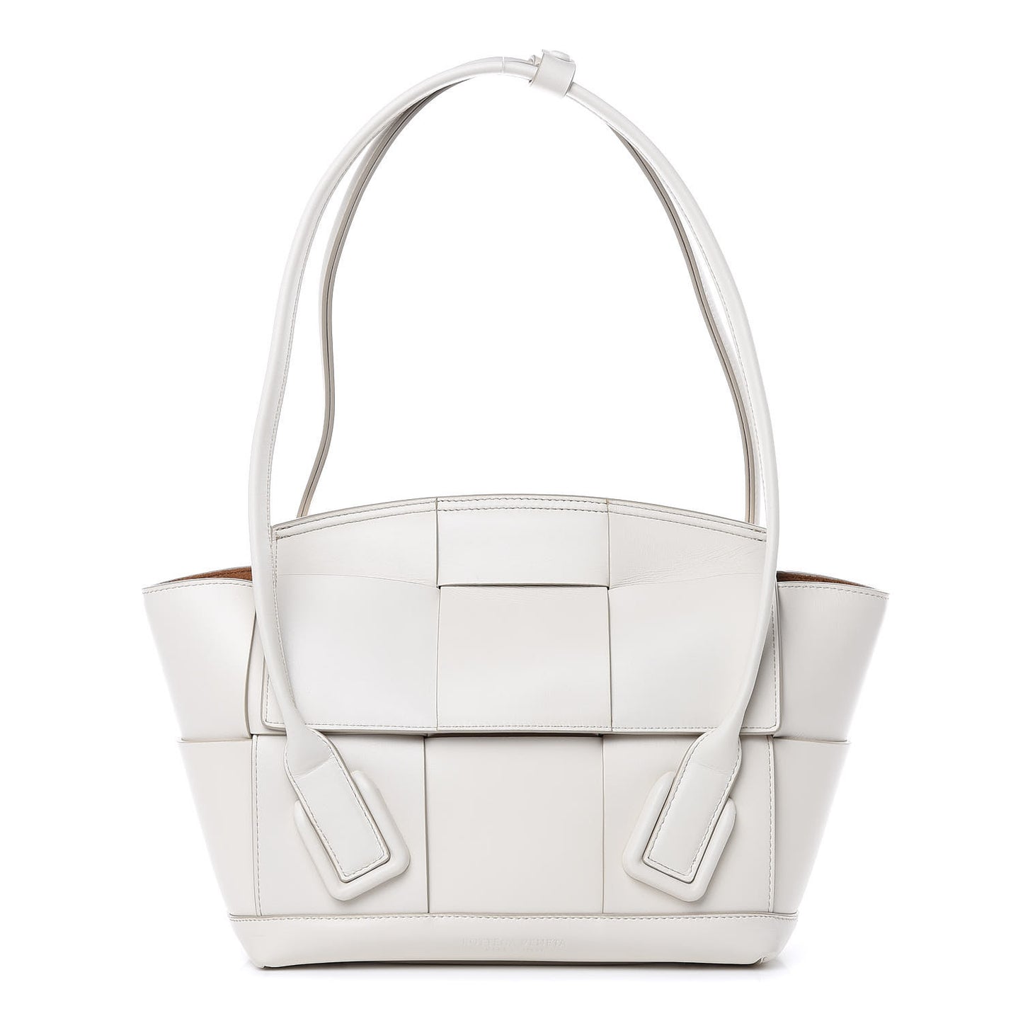 French Calfskin Maxi Intrecciato Arco 33 Bianco