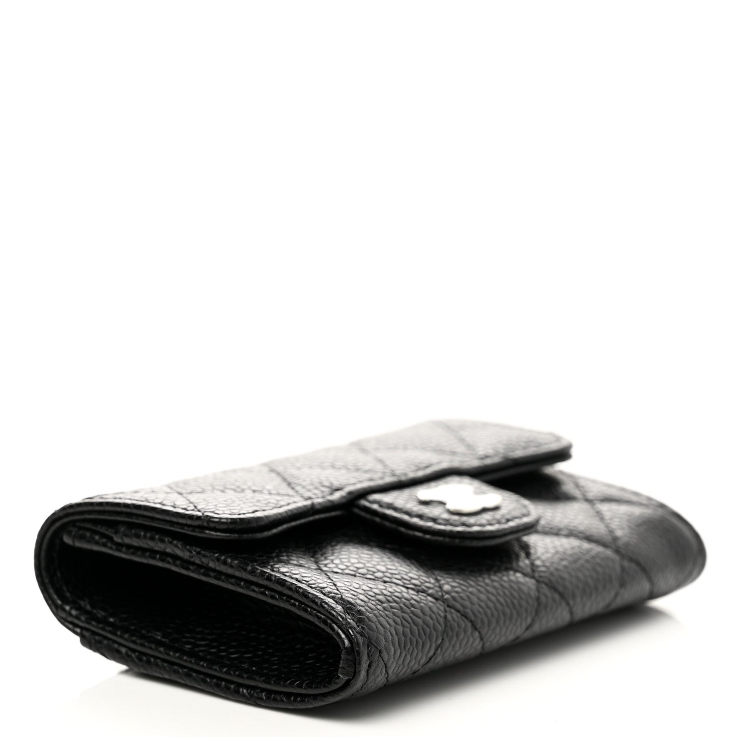 Chanel Caviar Quilted Flap Card Holder Wallet Black 4 of 9