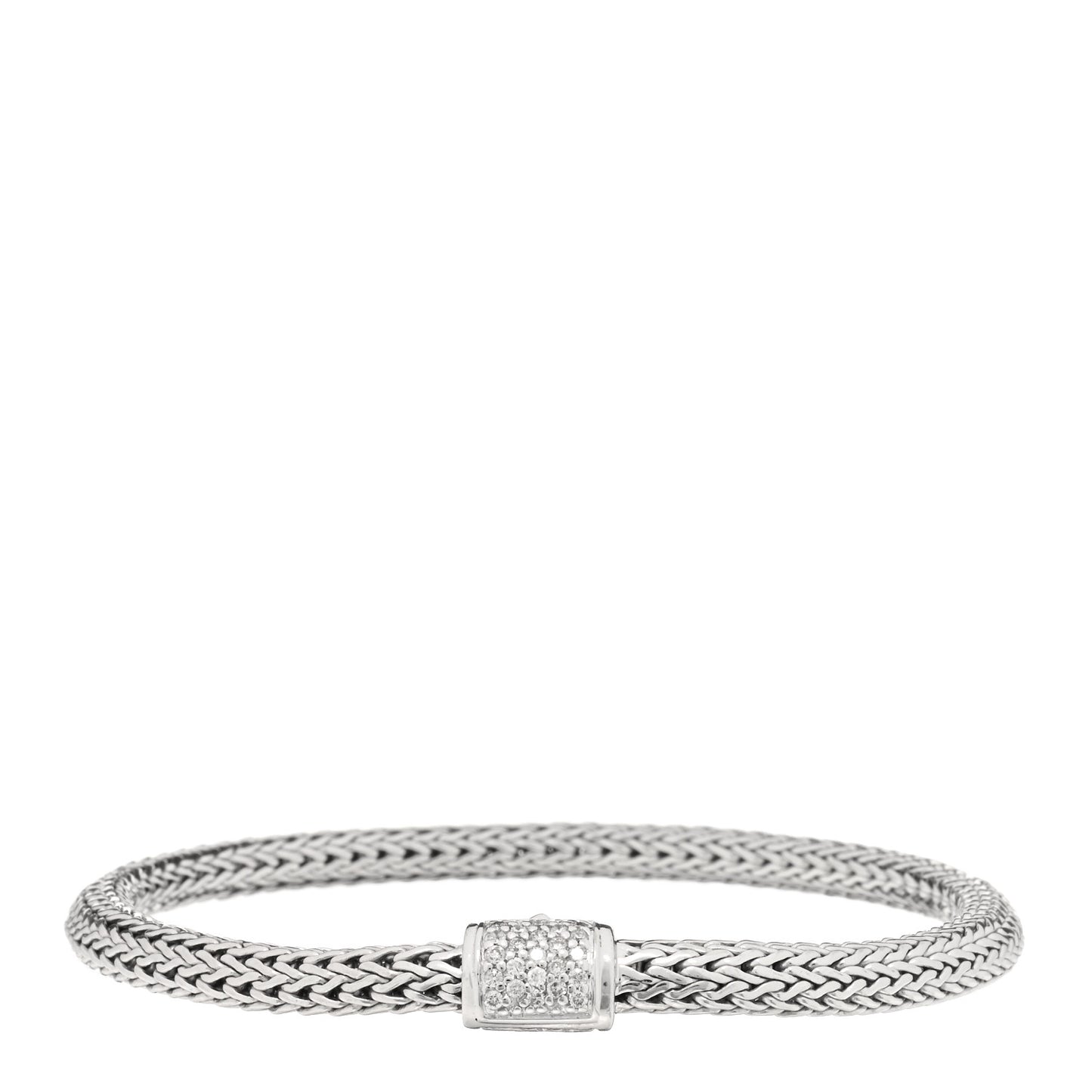 Sterling Silver Diamond 5mm Classic Chain Bracelet