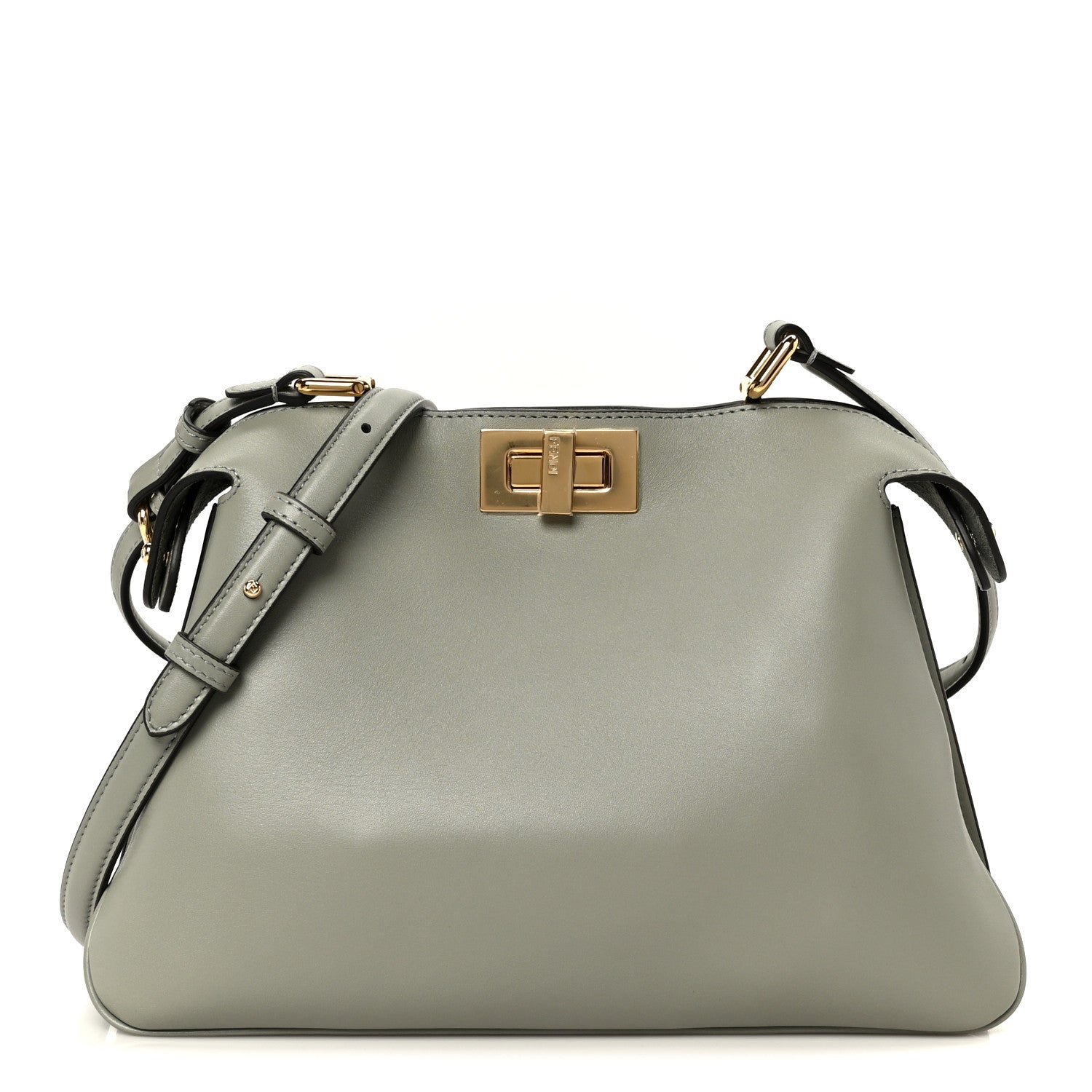 Fendi Vitello Small Soft Peekaboo Satchel Matche Latte 1889586
