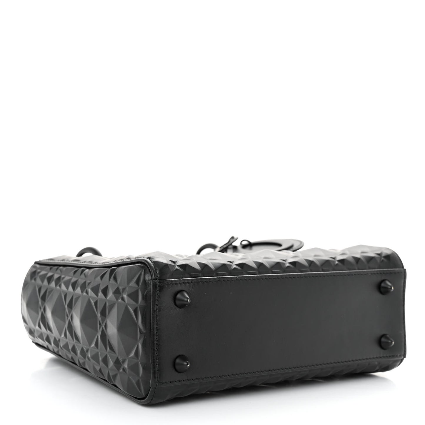 Calfskin Cannage Diamond Small My ABCDior Lady Dior Black