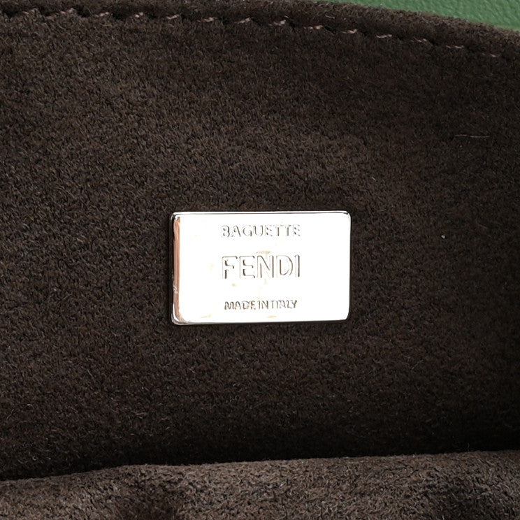 Nappa Rabbit Fox Fur Micro Buggie Baguette Verde Acqua